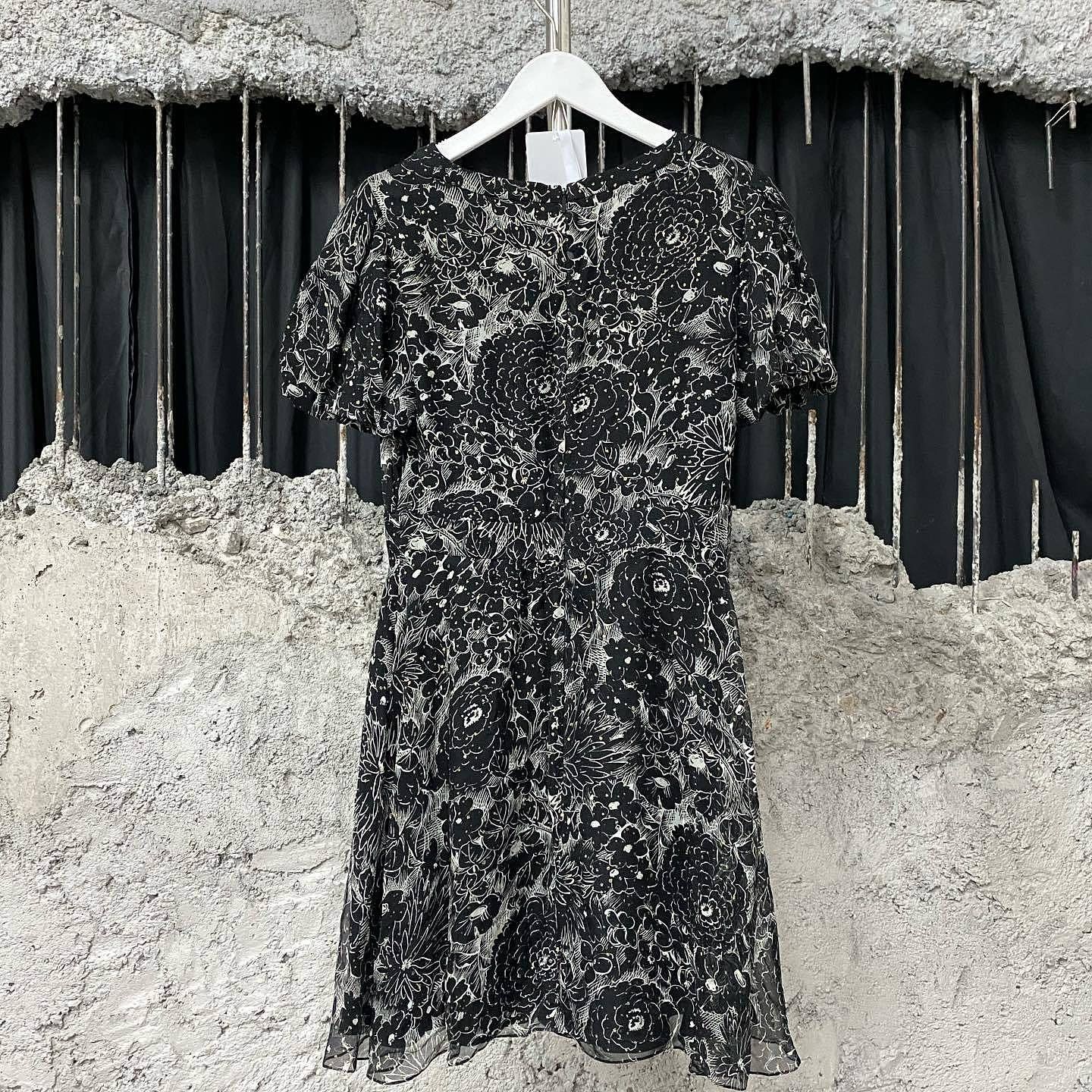 Saint Laurent Paris Saint Laurent Floral Mini Dress Size 38 Size S / US 4 / IT 40 - 2 Thumbnail