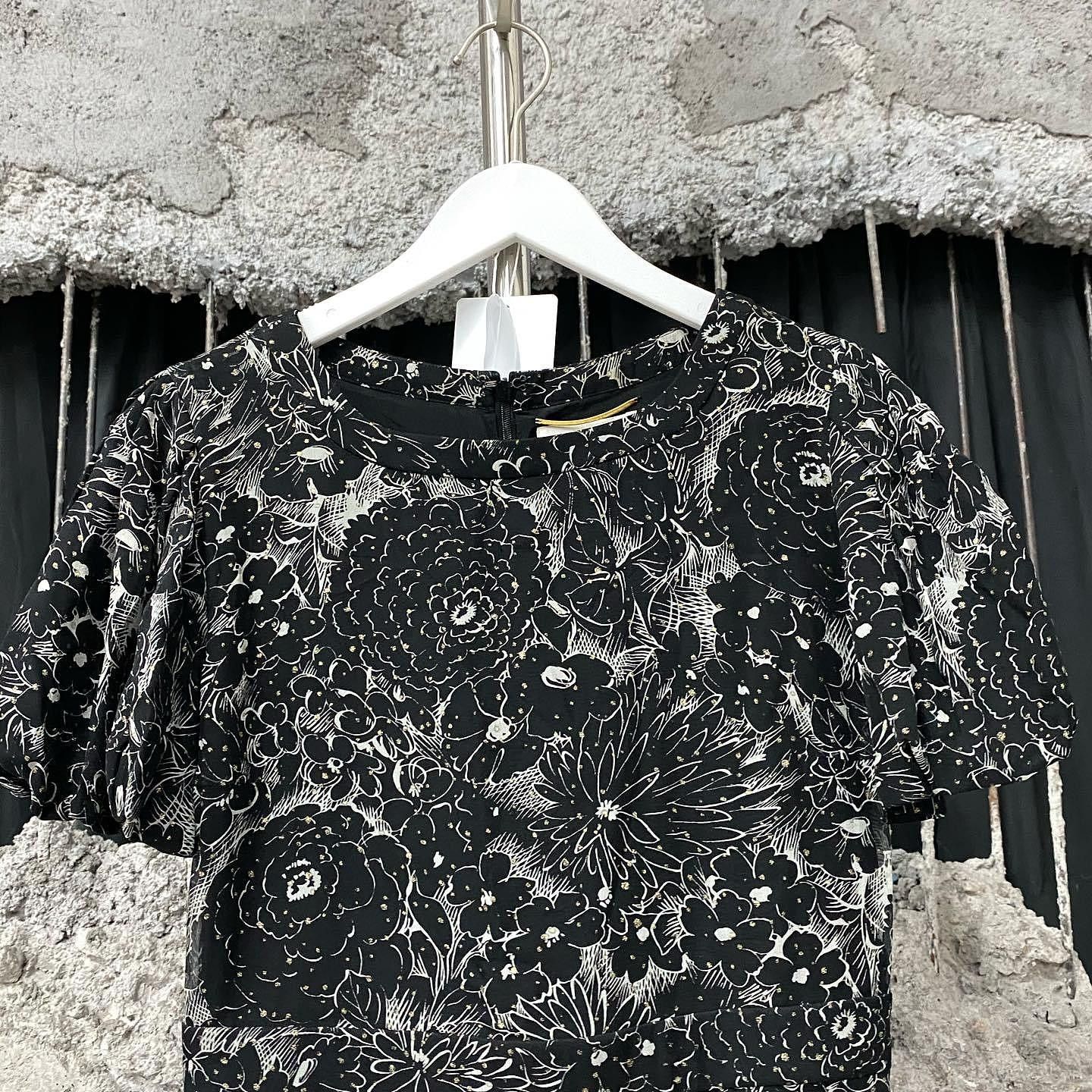 Saint Laurent Paris Saint Laurent Floral Mini Dress Size 38 Size S / US 4 / IT 40 - 5 Thumbnail