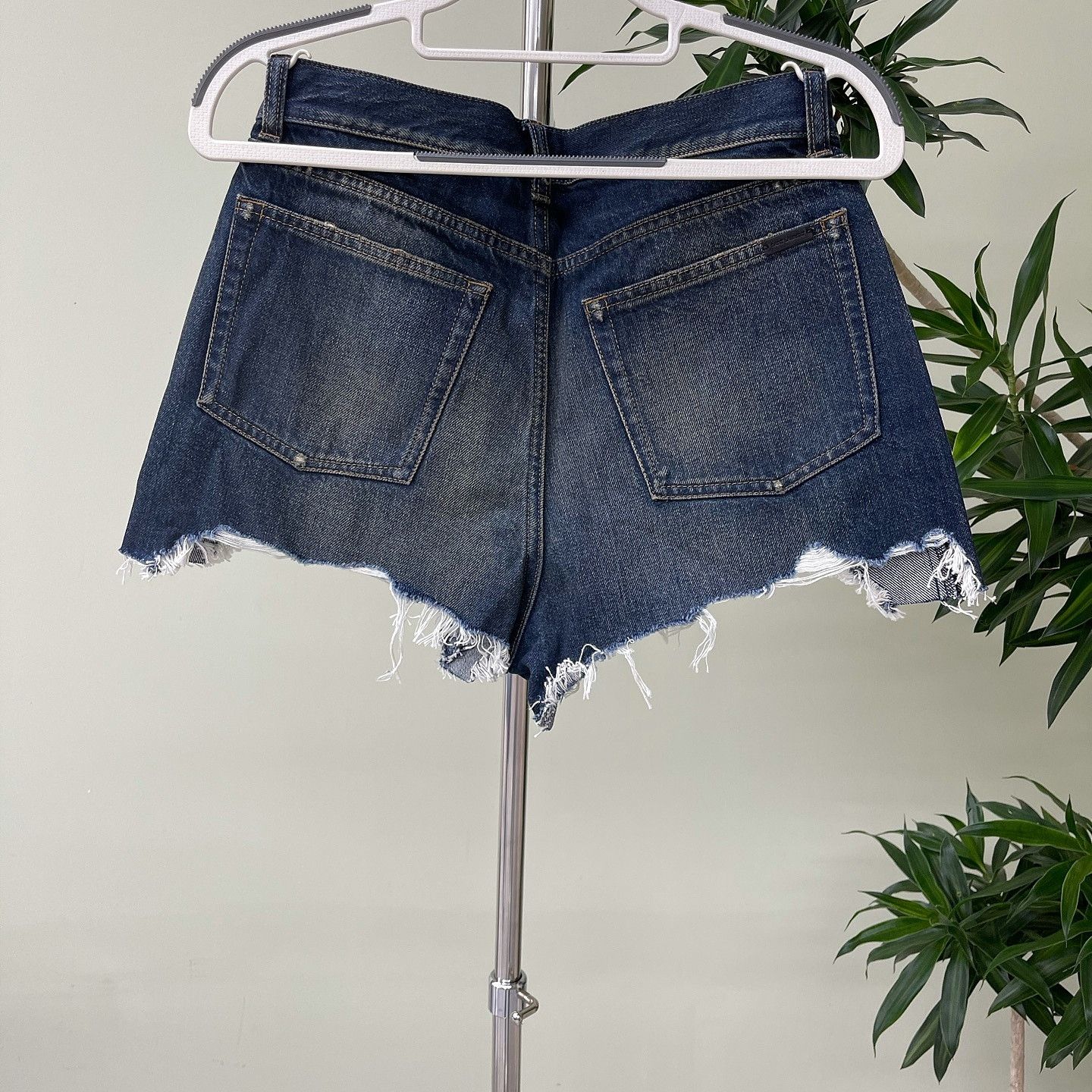 Saint Laurent Paris Saint Laurent Distressed Denim Shorts Size 28 Size 28" / US 6 / IT 42 - 2 Thumbnail