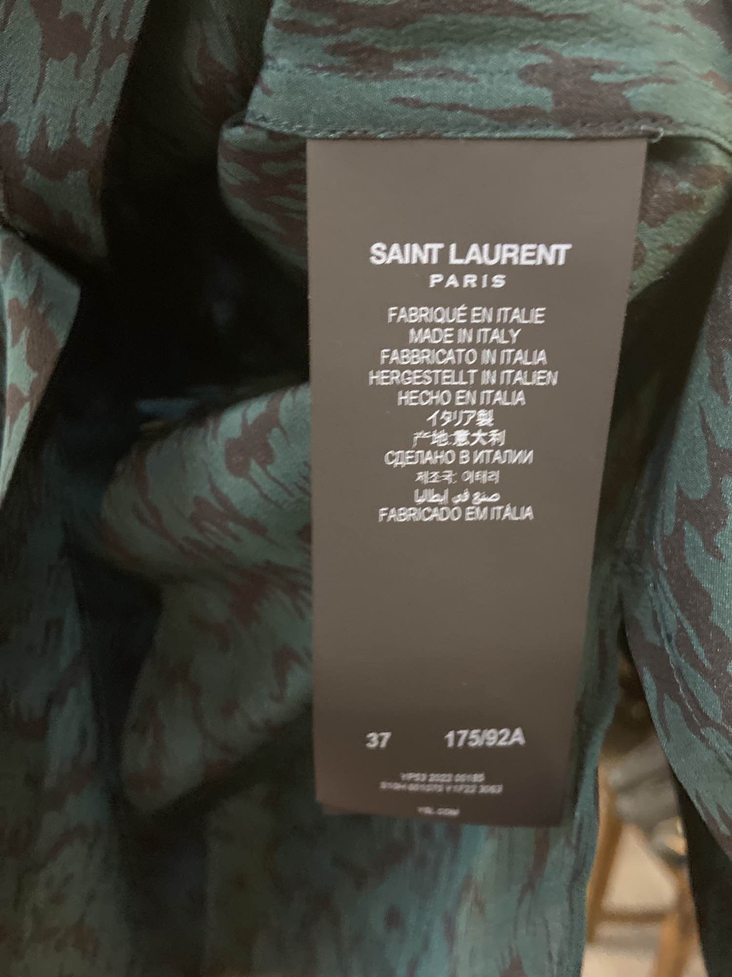 Saint Laurent Paris Saint Laurent Print Short Sleeve Shirt Size S Size US S / EU 44-46 / 1 - 4 Thumbnail