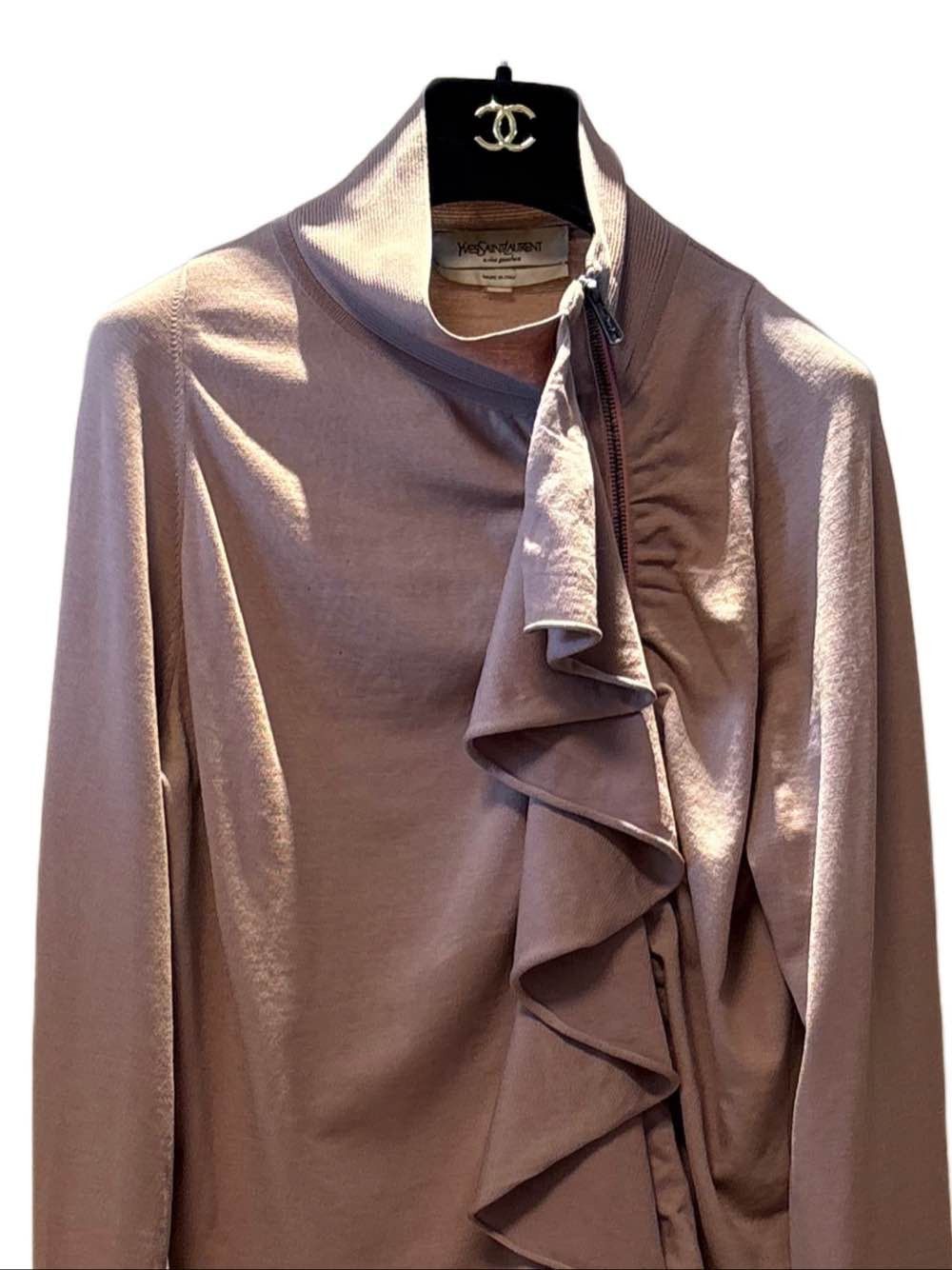 Saint Laurent Paris Saint Laurent Ruffle Front Sweater Size S Size S / US 4 / IT 40 - 7 Thumbnail