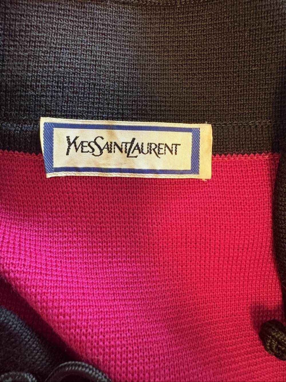 Yves Saint Laurent Yves Saint Laurent Wool Frog Button Midi Dress Size M Size M / US 6-8 / IT 42-44 - 3 Thumbnail