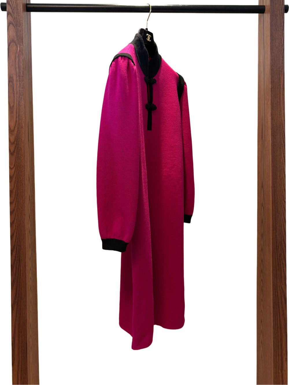 Yves Saint Laurent Yves Saint Laurent Wool Frog Button Midi Dress Size M Size M / US 6-8 / IT 42-44 - 10 Thumbnail