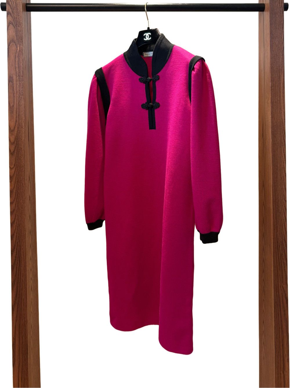 Yves Saint Laurent Yves Saint Laurent Wool Frog Button Midi Dress Size M Size M / US 6-8 / IT 42-44 - 9 Thumbnail