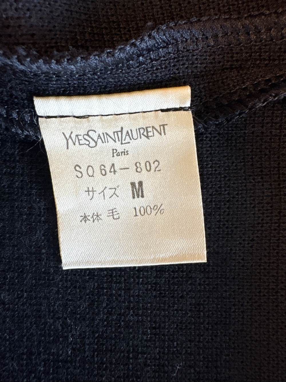 Yves Saint Laurent Yves Saint Laurent Black Wool Ornament Button Coat M Size M / US 6-8 / IT 42-44 - 4 Thumbnail