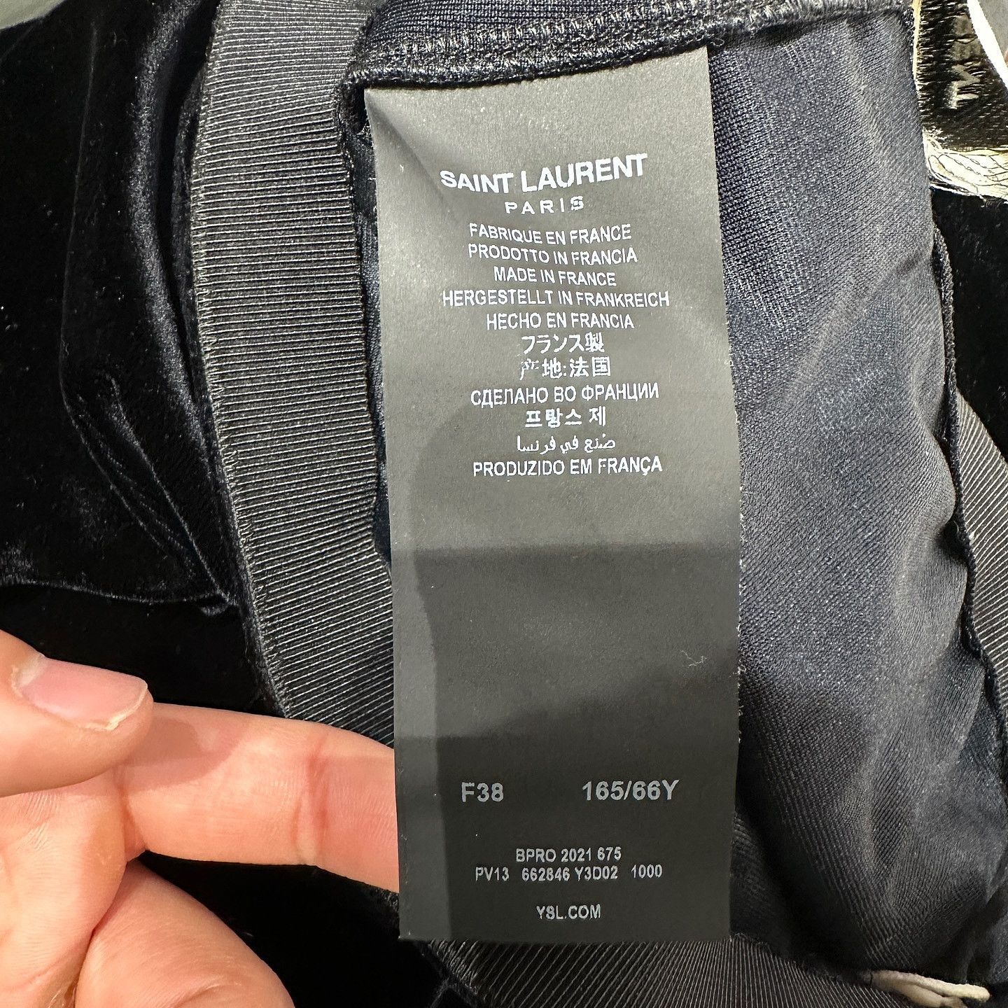 Saint Laurent Paris Saint Laurent Velvet Leggings Size F38 Size 27" / US 4 / IT 40 - 4 Thumbnail