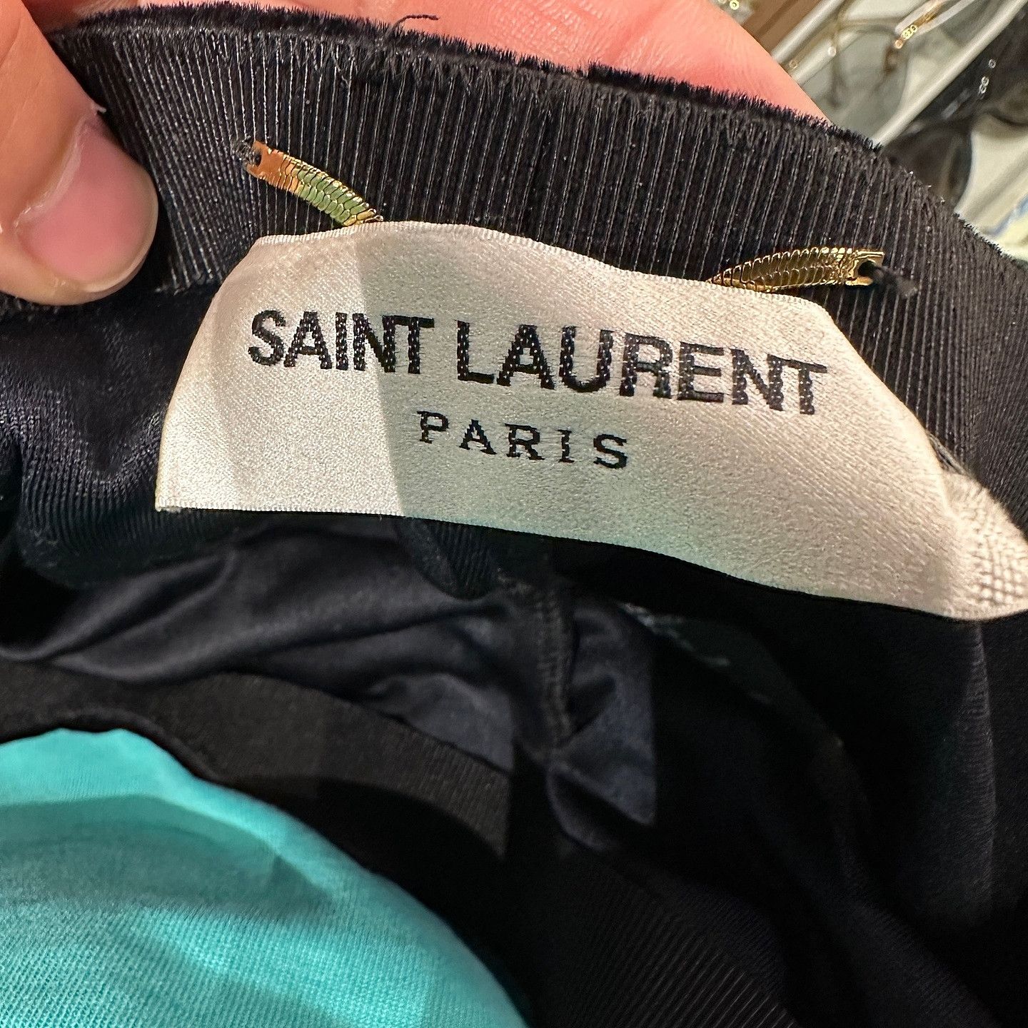 Saint Laurent Paris Saint Laurent Velvet Leggings Size F38 Size 27" / US 4 / IT 40 - 3 Thumbnail