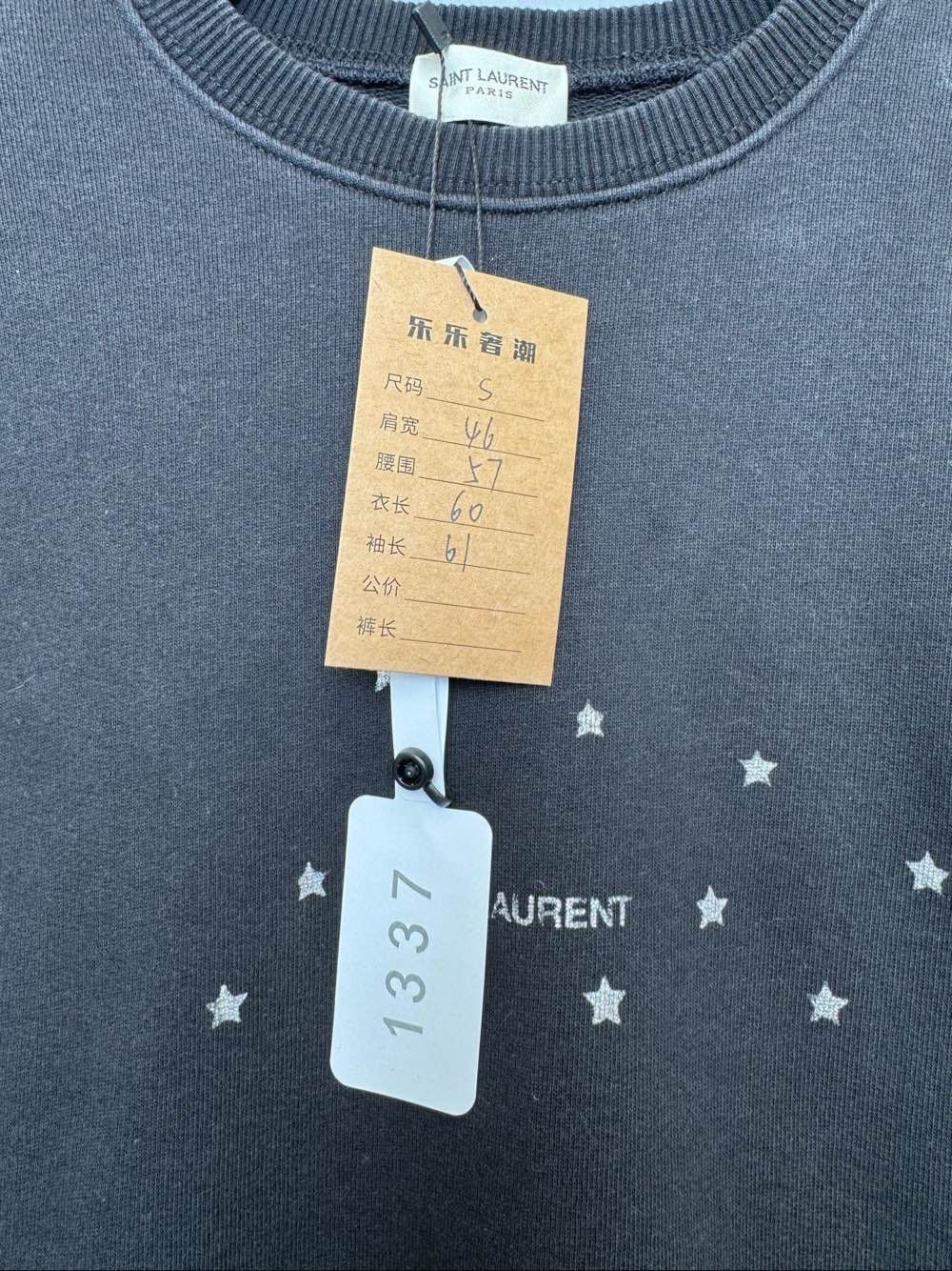 Saint Laurent Paris Saint Laurent Star Print Sweatshirt Size S Size S / US 4 / IT 40 - 6 Thumbnail