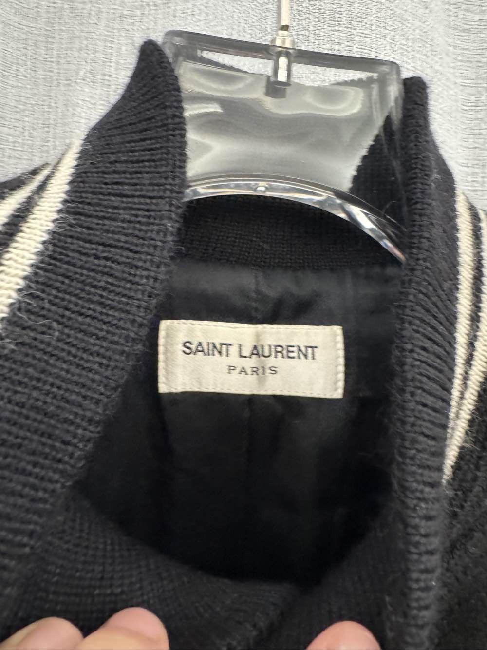 Saint Laurent Paris Saint Laurent Wool Teddy Varsity Jacket Size 40 Size M / US 6-8 / IT 42-44 - 3 Thumbnail
