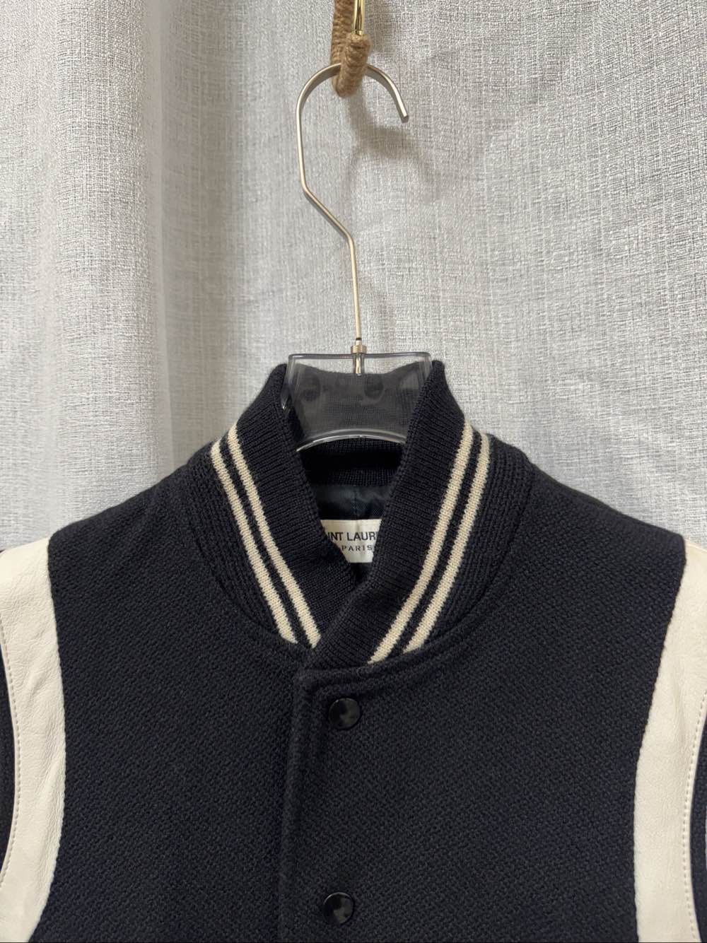 Saint Laurent Paris Saint Laurent Wool Teddy Varsity Jacket Size 40 Size M / US 6-8 / IT 42-44 - 6 Thumbnail