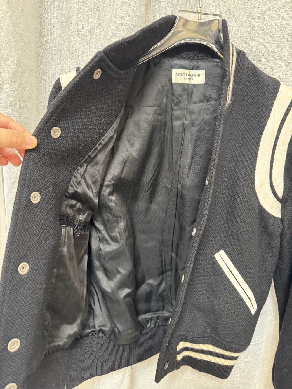 Saint Laurent Paris Saint Laurent Wool Teddy Varsity Jacket Size 40 Size M / US 6-8 / IT 42-44 - 5 Thumbnail