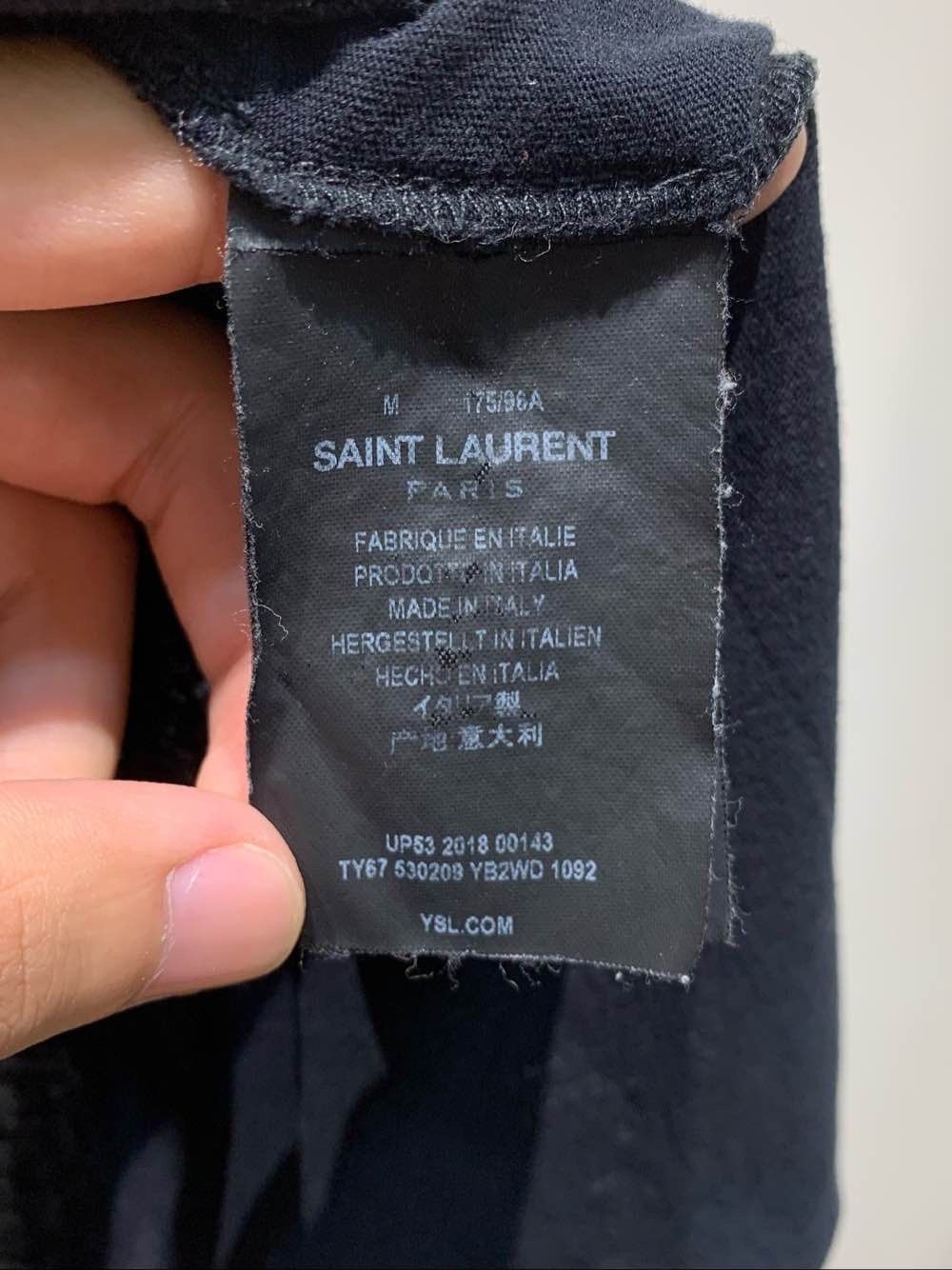Saint Laurent Paris Saint Laurent Heart Graphic Short Sleeve T-Shirt Size M Size US M / EU 48-50 / 2 - 4 Thumbnail