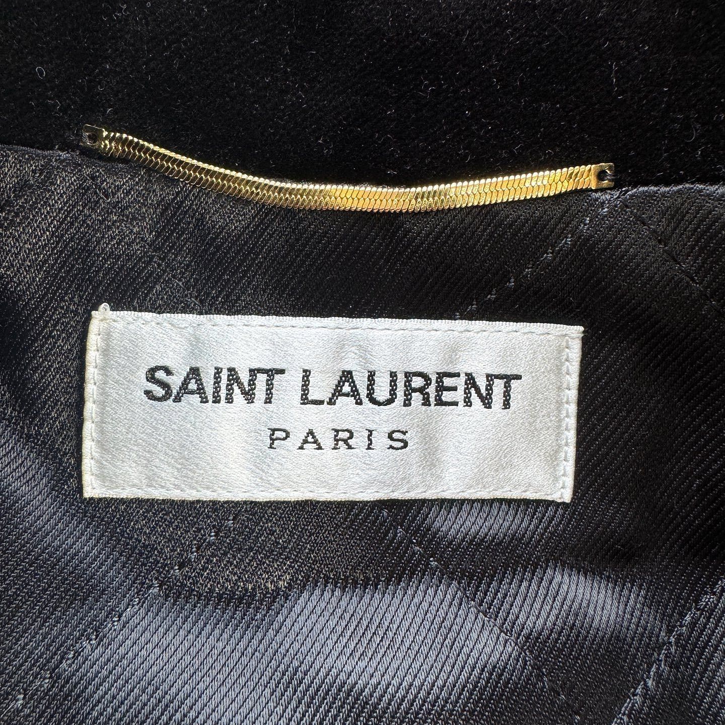 Saint Laurent Paris Saint Laurent Crystal YSL Logo Velvet Coat Size U Size ONE SIZE - 3 Thumbnail