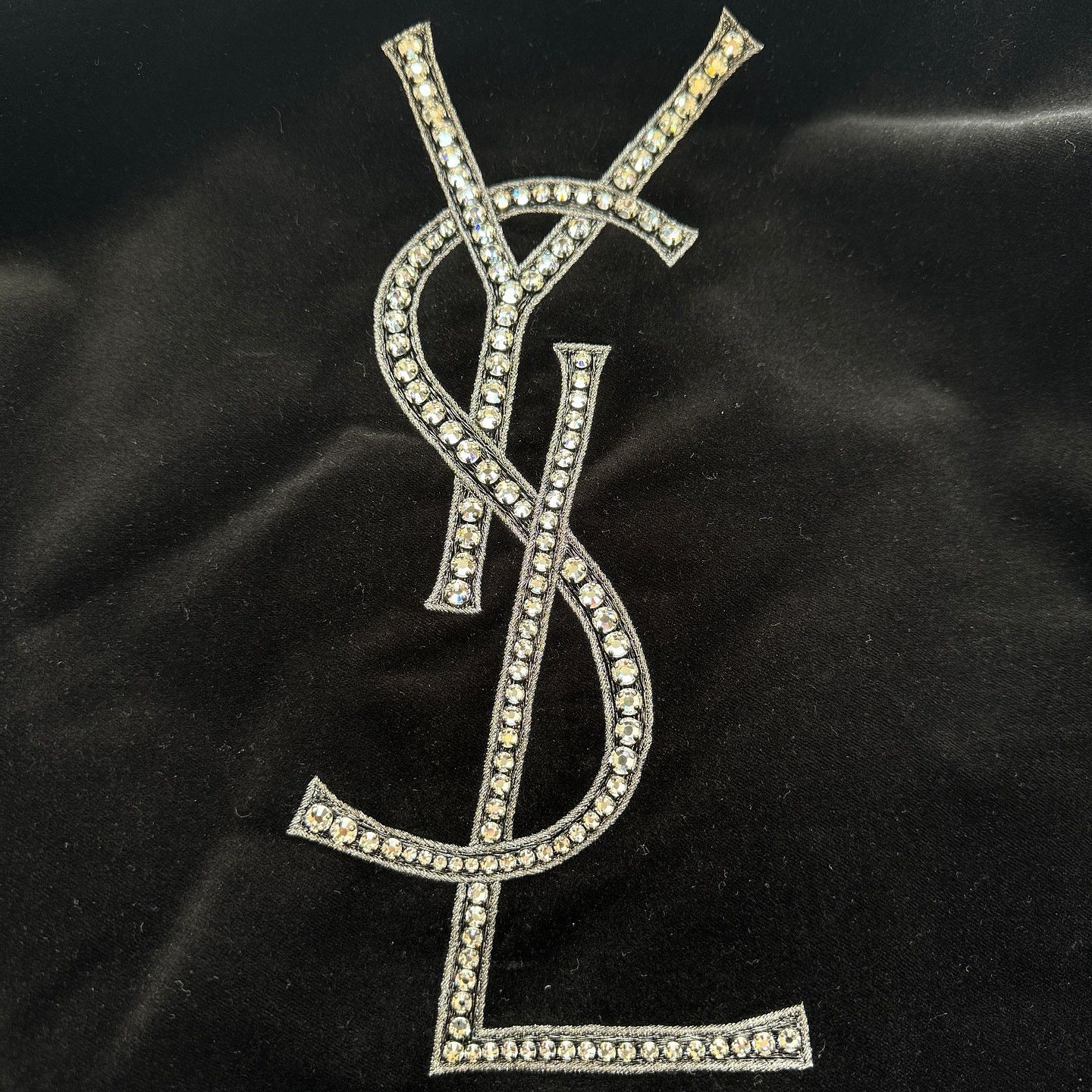 Saint Laurent Paris Saint Laurent Crystal YSL Logo Velvet Coat Size U Size ONE SIZE - 6 Thumbnail