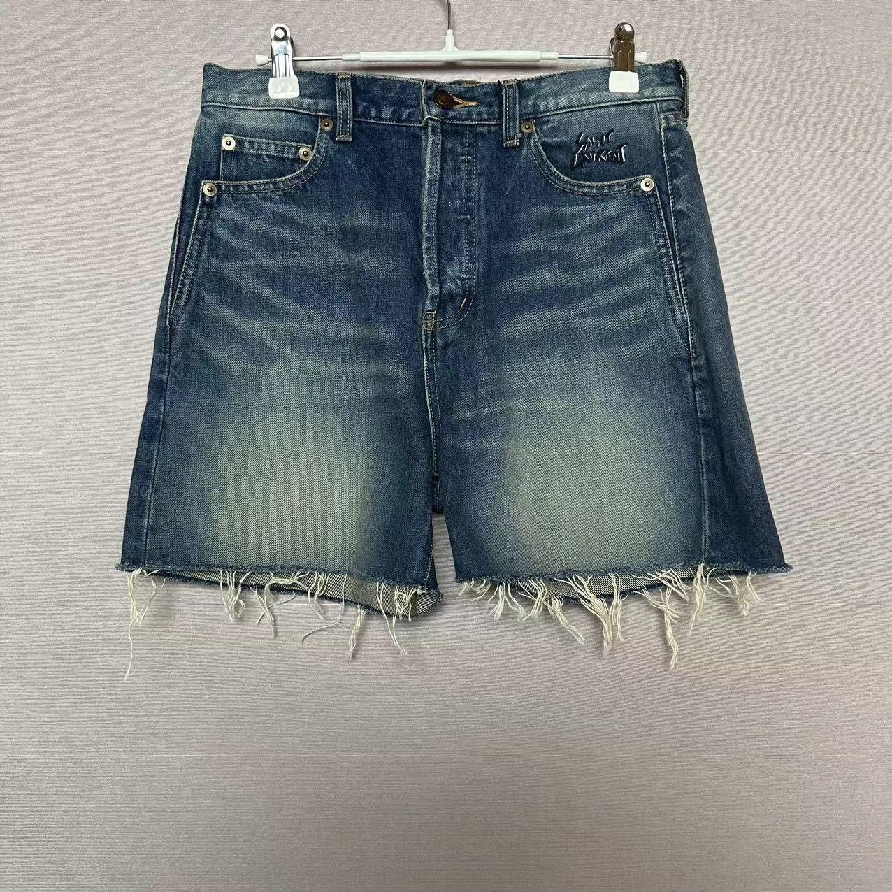 Saint Laurent Paris Saint Laurent Raw Hem Denim Shorts Size 28 Size 28" / US 6 / IT 42 - 7 Thumbnail