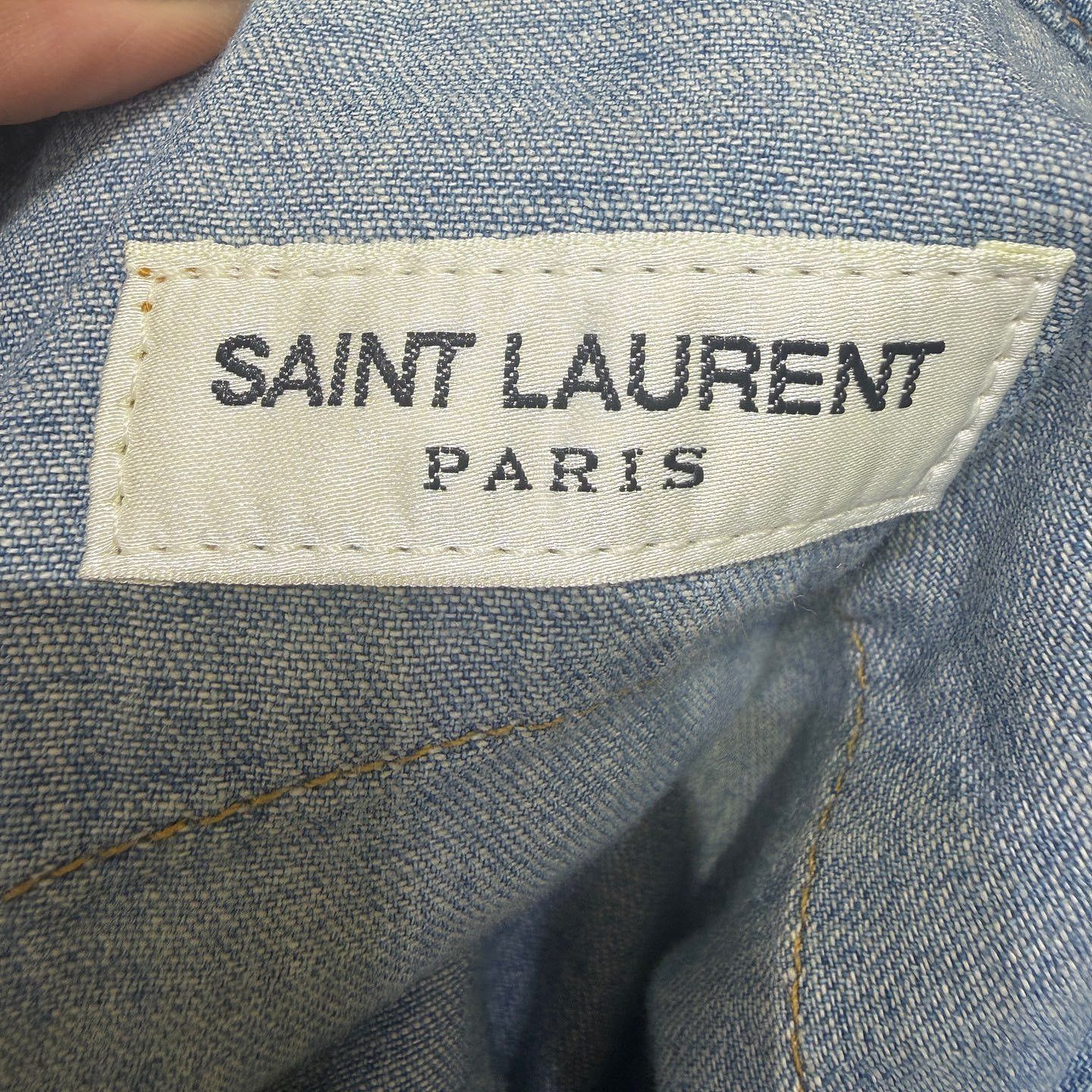 Saint Laurent Paris Saint Laurent Distressed Denim Hoodie Size M Size M / US 6-8 / IT 42-44 - 3 Thumbnail