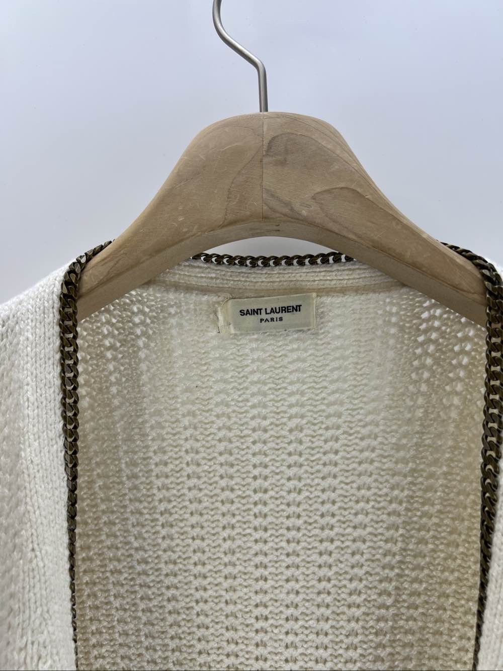Saint Laurent Paris Saint Laurent Chain Trim Knit Cardigan Size M Size M / US 6-8 / IT 42-44 - 3 Thumbnail