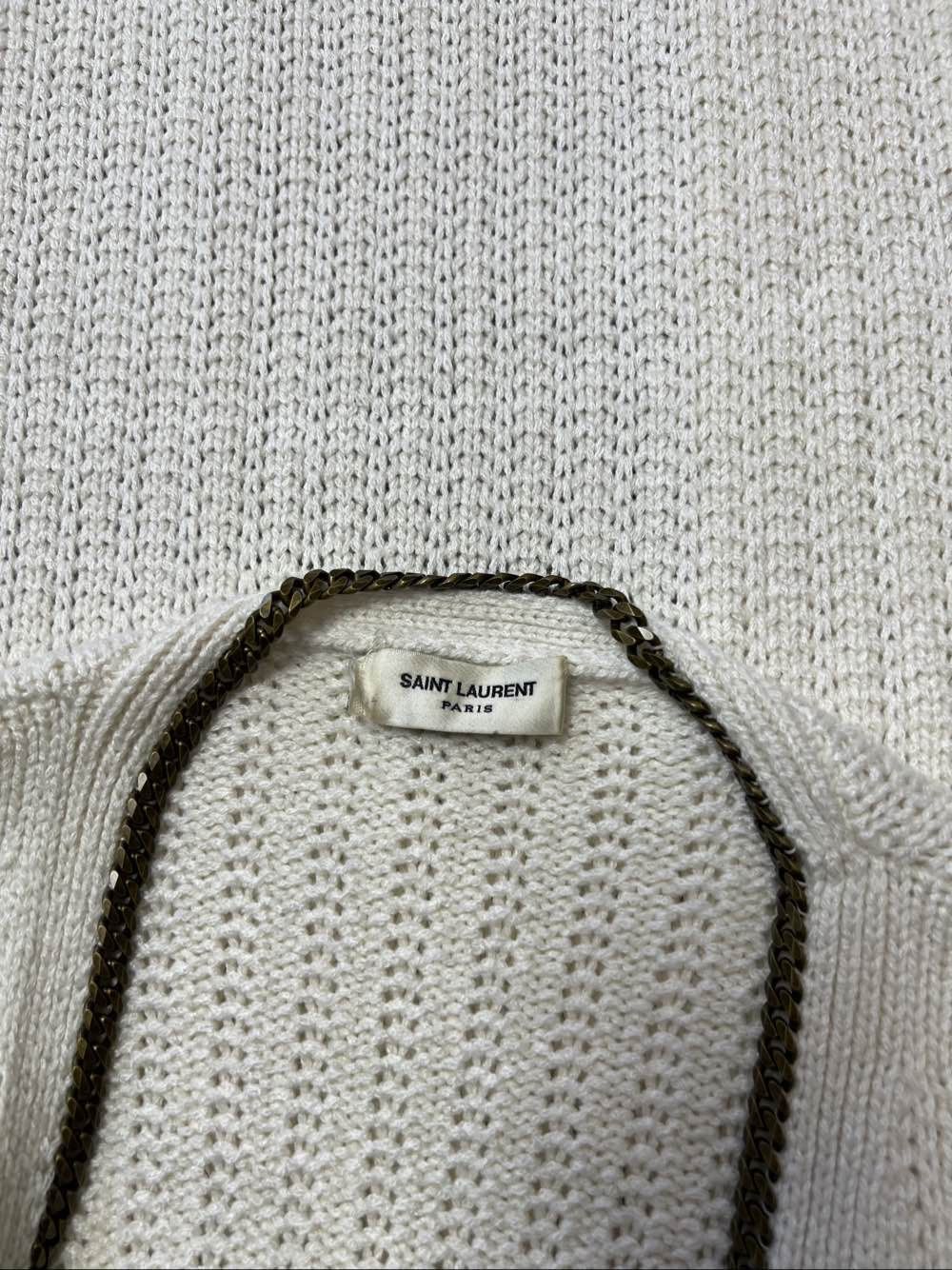 Saint Laurent Paris Saint Laurent Chain Detail Knit Cardigan Size M Size M / US 6-8 / IT 42-44 - 3 Thumbnail