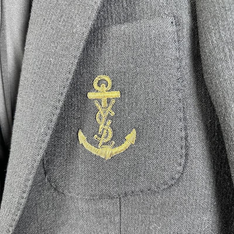 Saint Laurent Paris Saint Laurent Anchor Embroidery Blazer F34 Size XS / US 0-2 / IT 36-38 - 9 Thumbnail