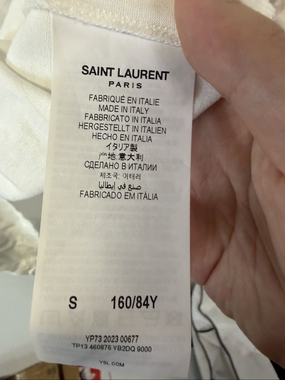 Saint Laurent Paris Saint Laurent Logo T-Shirt Size S Size S / US 4 / IT 40 - 4 Thumbnail