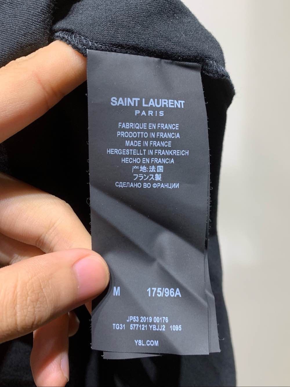 Saint Laurent Paris Saint Laurent Logo Print T-Shirt Size M Size US M / EU 48-50 / 2 - 4 Thumbnail
