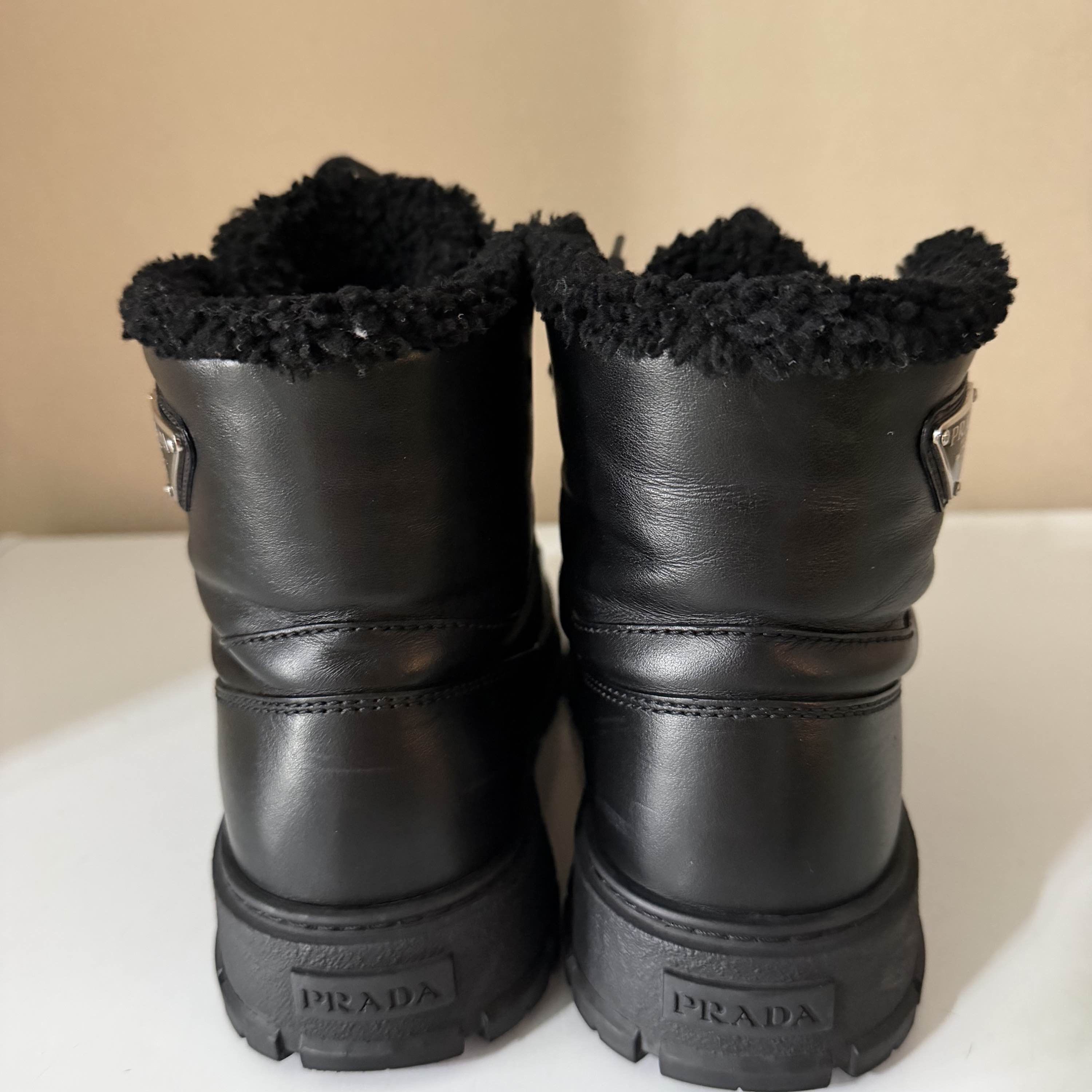 Prada Prada Shearling Lined High Top Sneakers US 6 Size US 6 / EU 39 - 3 Thumbnail