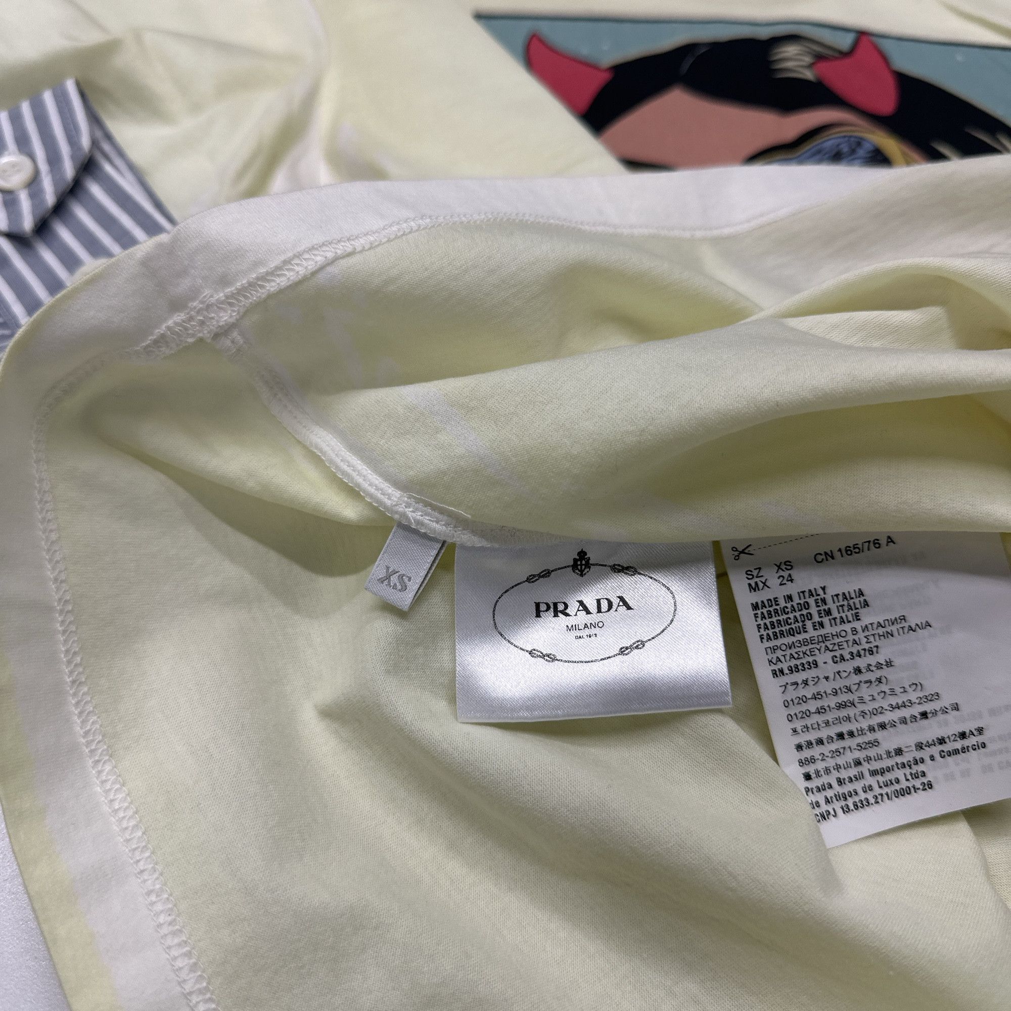 Prada Prada Girls Invented Graphic Long Sleeve T-Shirt Size XS Size XS / US 0-2 / IT 36-38 - 4 Thumbnail