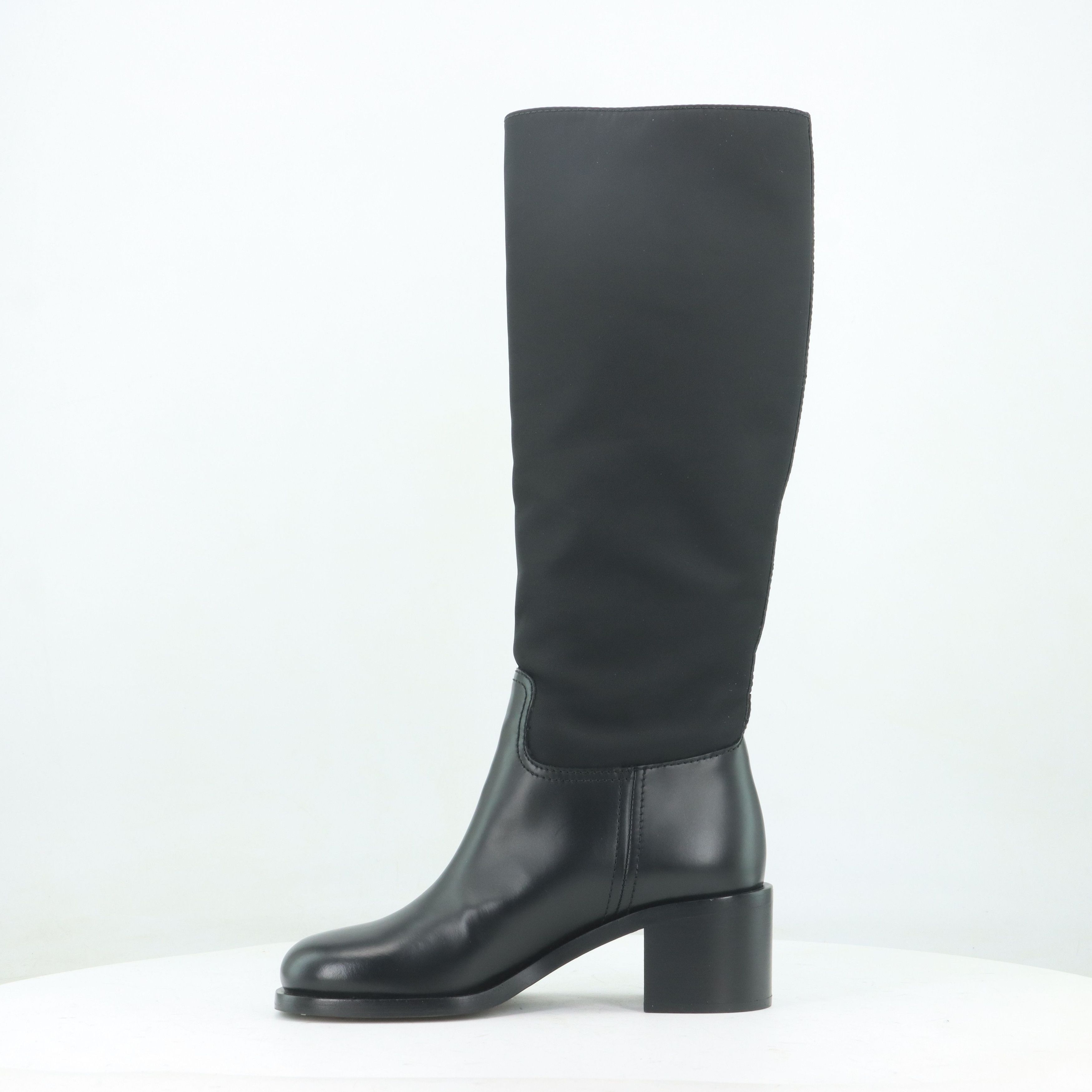 Prada Prada Logo Nylon Knee High Boots Size 35 Size US 5 / IT 35 - 6 Thumbnail