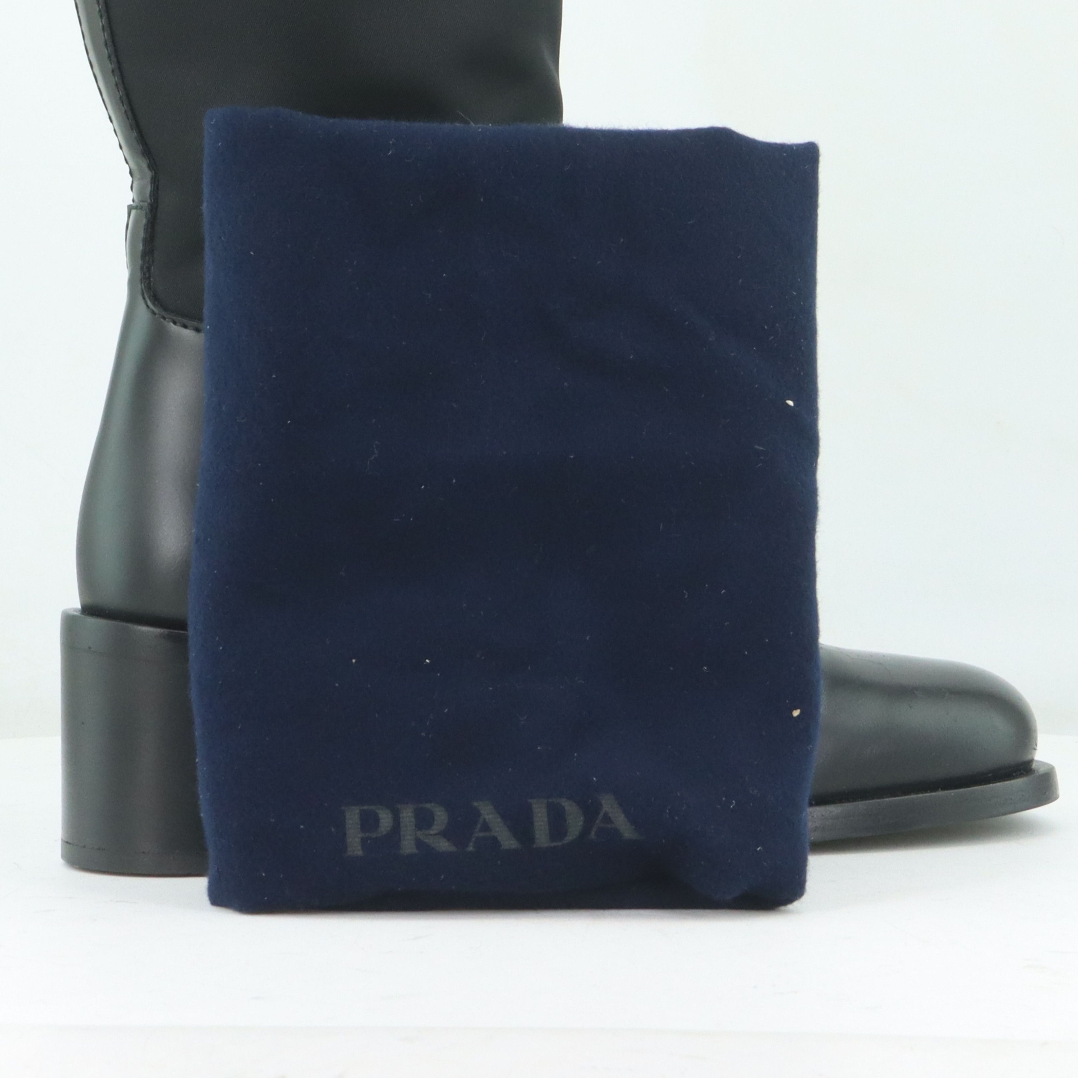 Prada Prada Logo Nylon Knee High Boots Size 35 Size US 5 / IT 35 - 9 Thumbnail