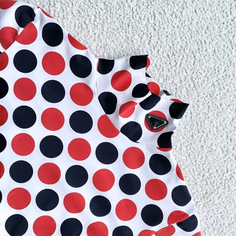 Prada Prada Polka Dot Mock Neck Long Sleeve T-Shirt Size 38 Size XS / US 0-2 / IT 36-38 - 8 Thumbnail