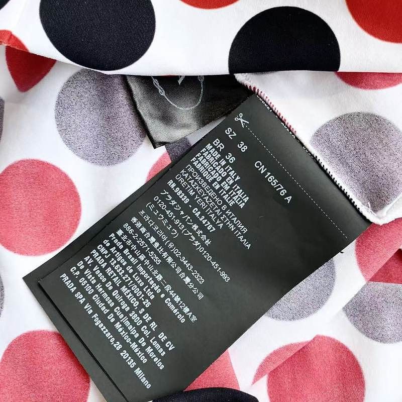 Prada Prada Polka Dot Mock Neck Long Sleeve T-Shirt Size 38 Size XS / US 0-2 / IT 36-38 - 4 Thumbnail
