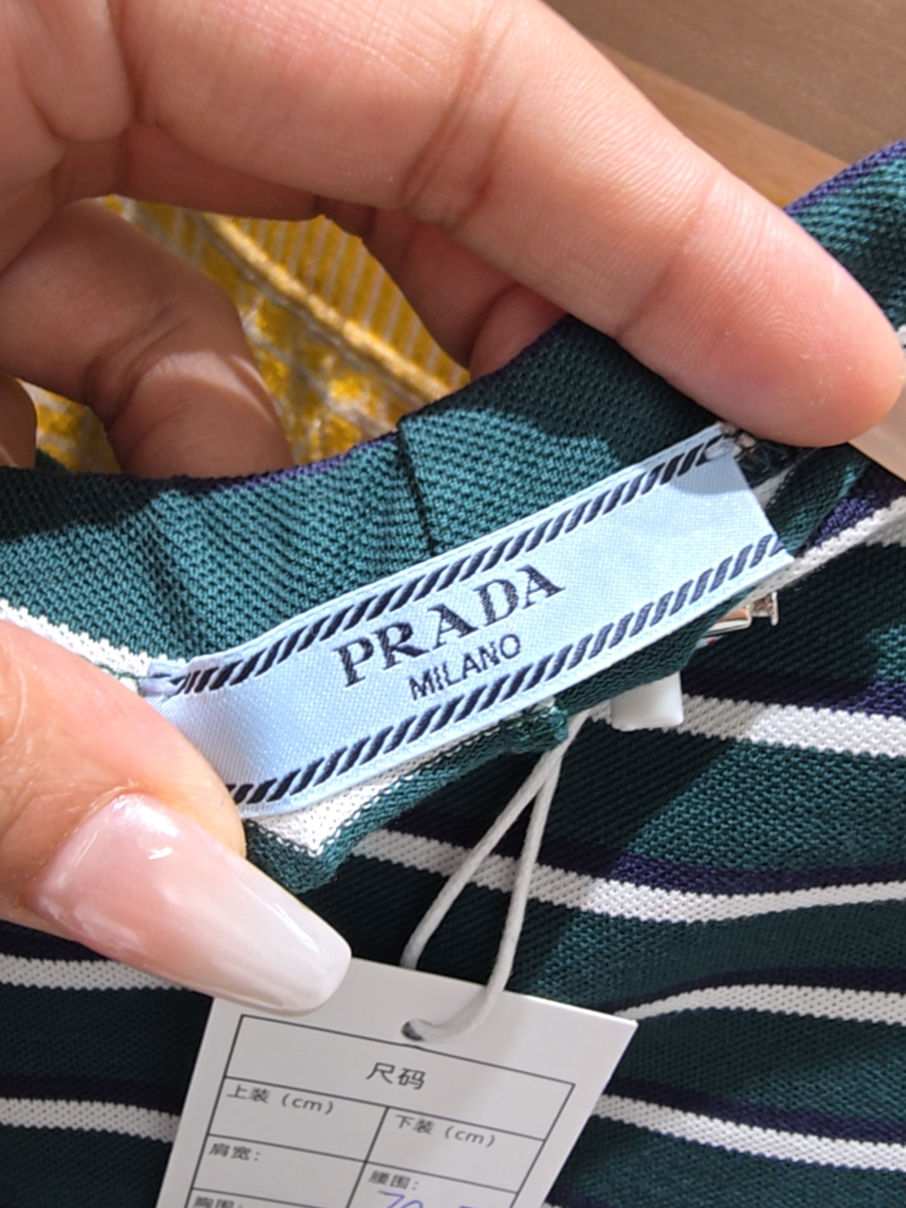 Prada Prada Striped Cotton Midi Skirt Size 38 Size 26" / US 2 / IT 38 - 3 Thumbnail