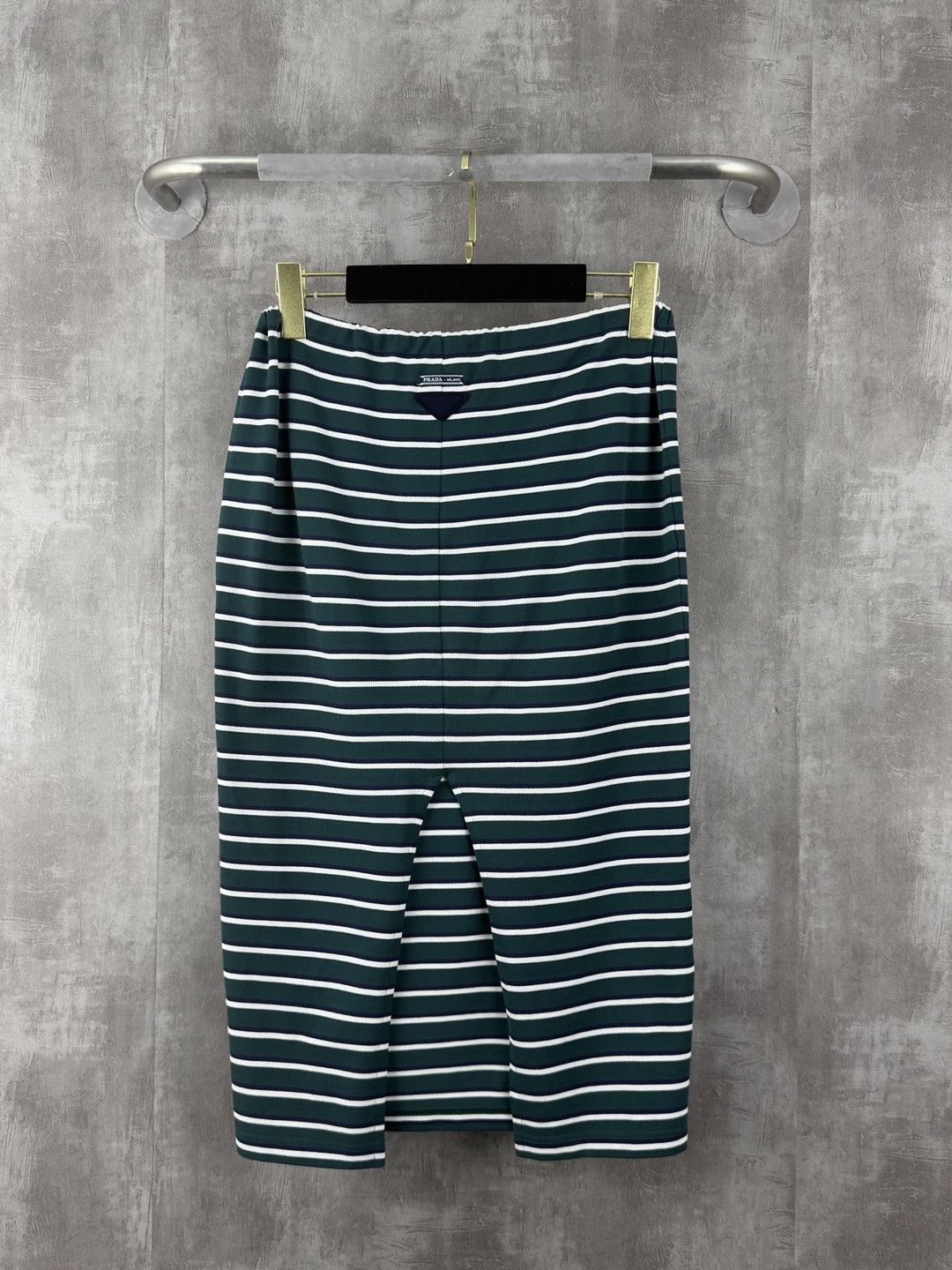 Prada Prada Striped Cotton Midi Skirt Size 38 Size 26" / US 2 / IT 38 - 2 Thumbnail