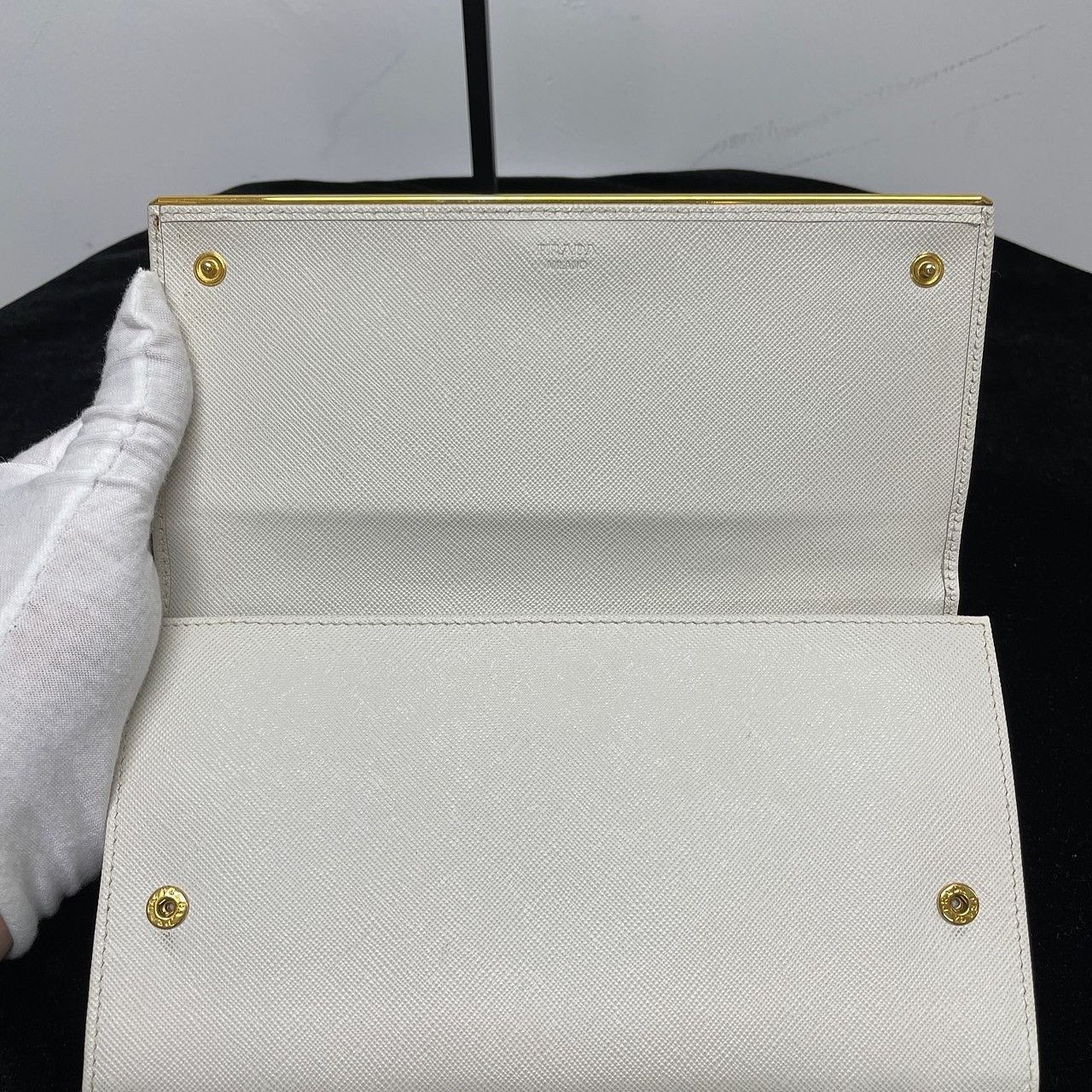 Prada Prada Saffiano Leather Flap Wallet One Size Size ONE SIZE - 6 Thumbnail