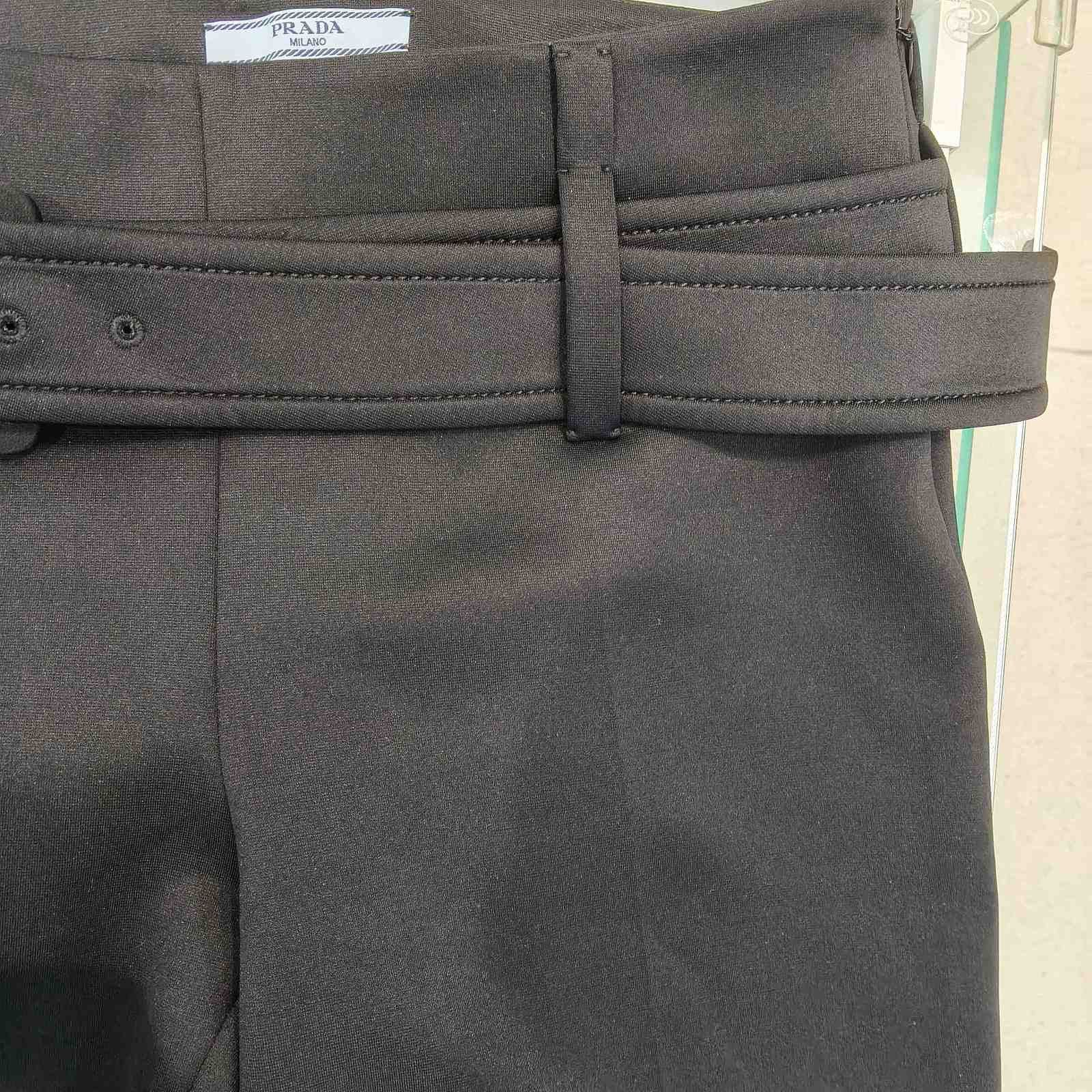 Prada Prada Belted Ruffle Hem Pants Size 40 Size 27" / US 4 / IT 40 - 7 Thumbnail