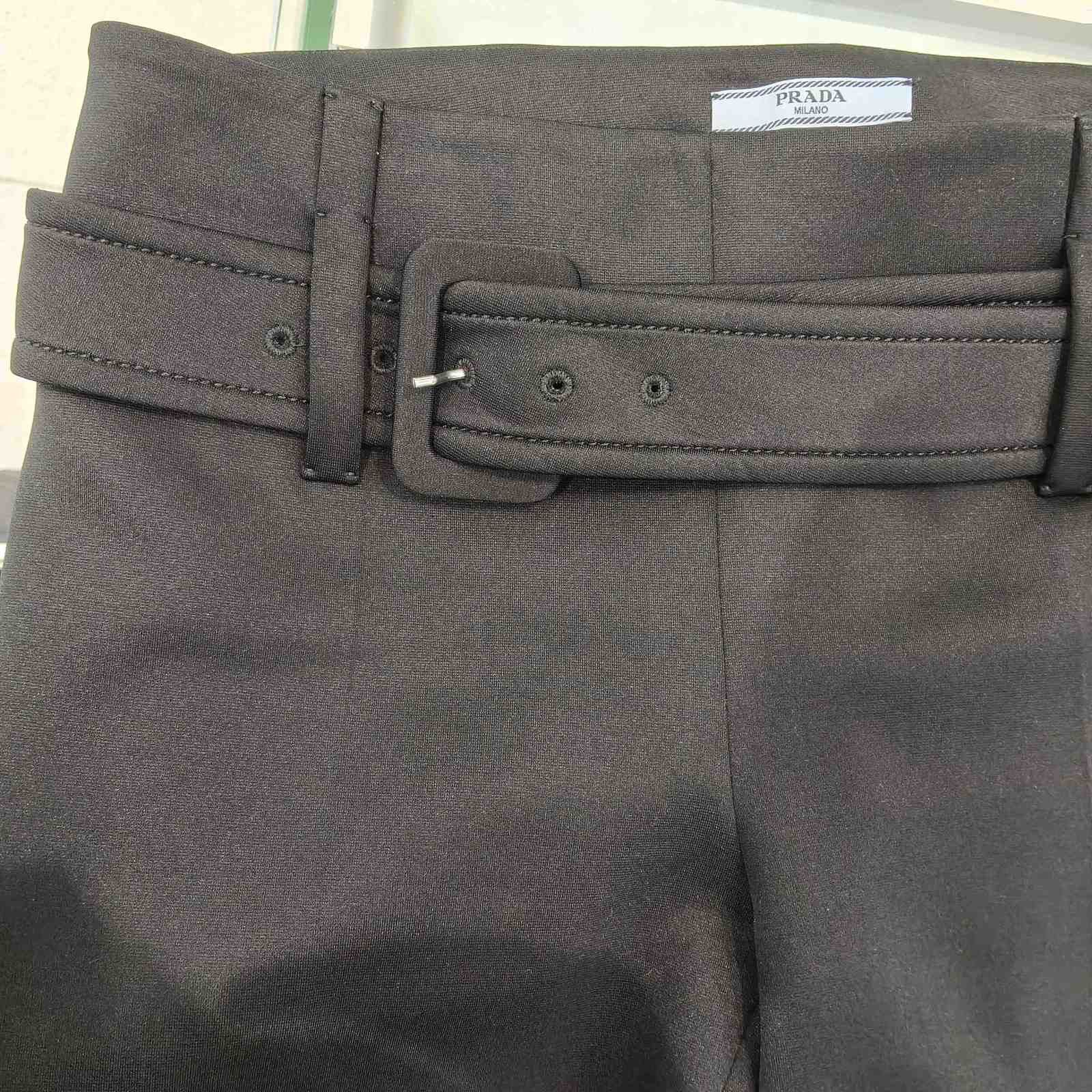 Prada Prada Belted Ruffle Hem Pants Size 40 Size 27" / US 4 / IT 40 - 6 Thumbnail