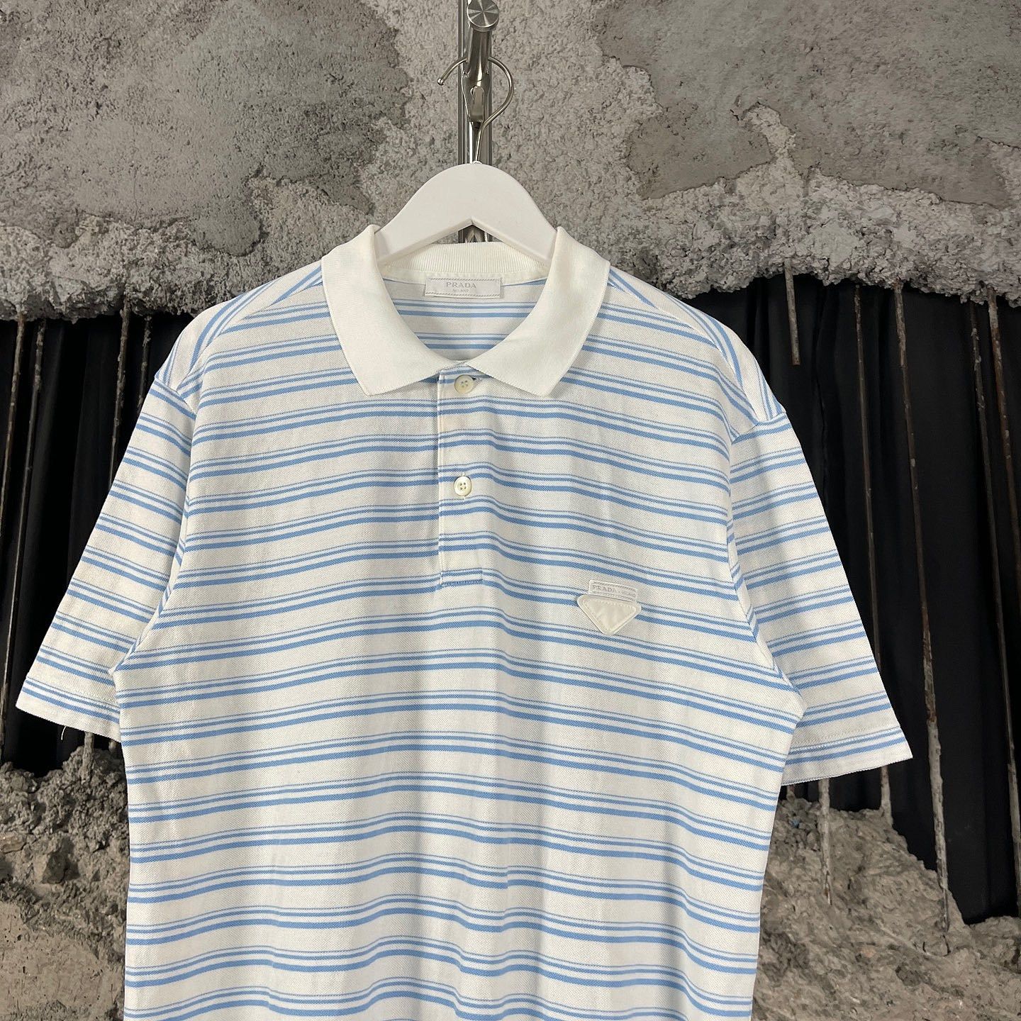 Prada Prada Striped Polo Shirt Size M Size US M / EU 48-50 / 2 - 5 Thumbnail