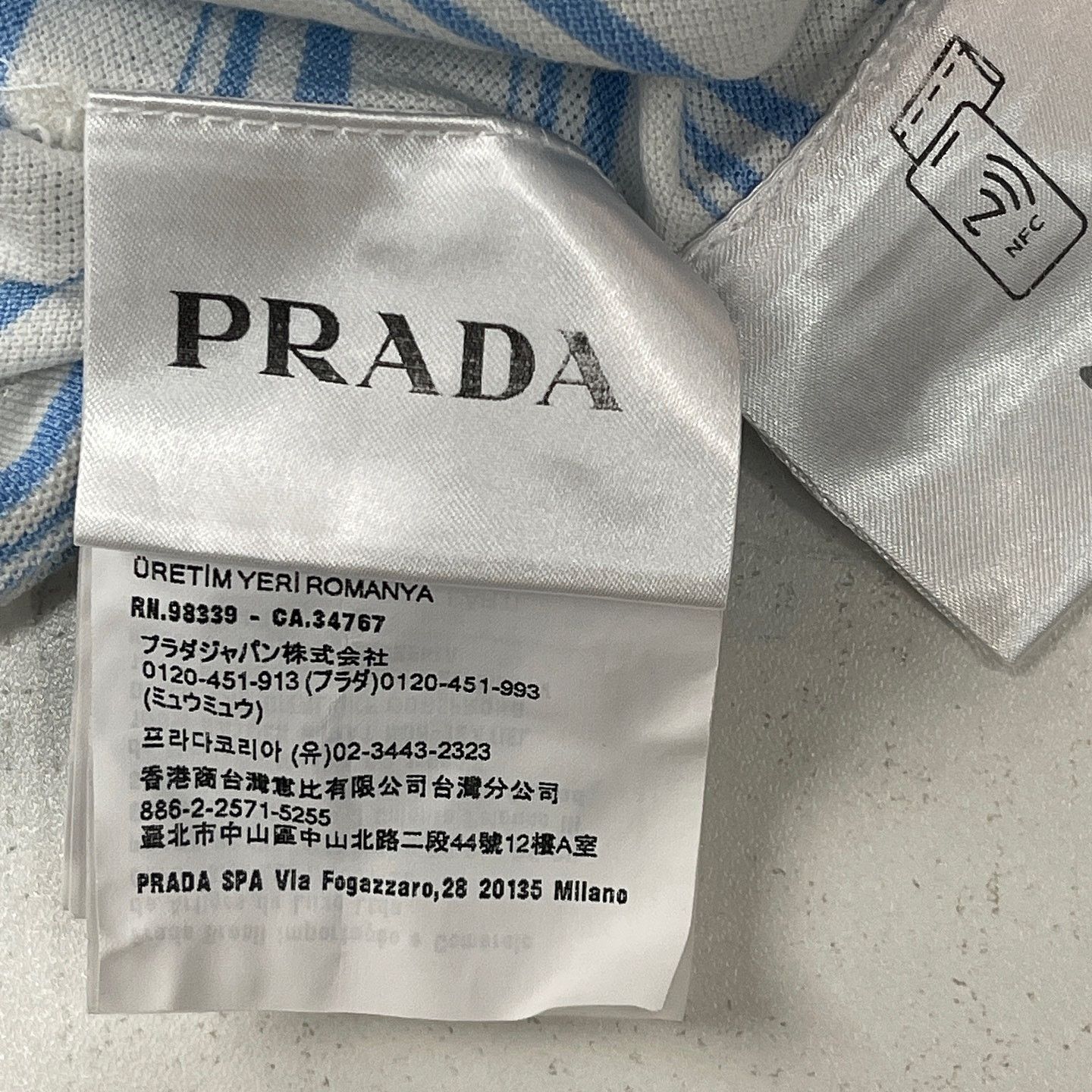 Prada Prada Striped Polo Shirt Size M Size US M / EU 48-50 / 2 - 4 Thumbnail