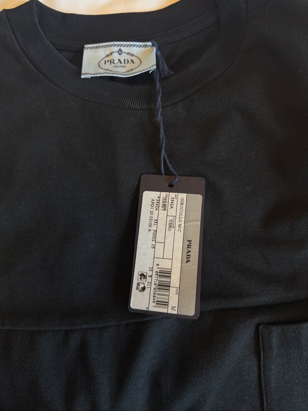 Prada Prada Black Logo Pocket T-Shirt Size M Size M / US 6-8 / IT 42-44 - 5 Thumbnail