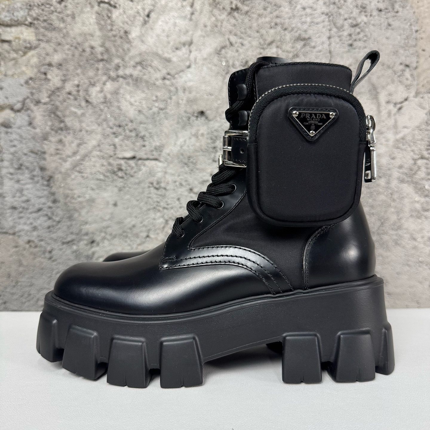Prada Prada Monolith Re-Nylon Combat Boots Size 37 Size US 7 / IT 37 - 7 Thumbnail