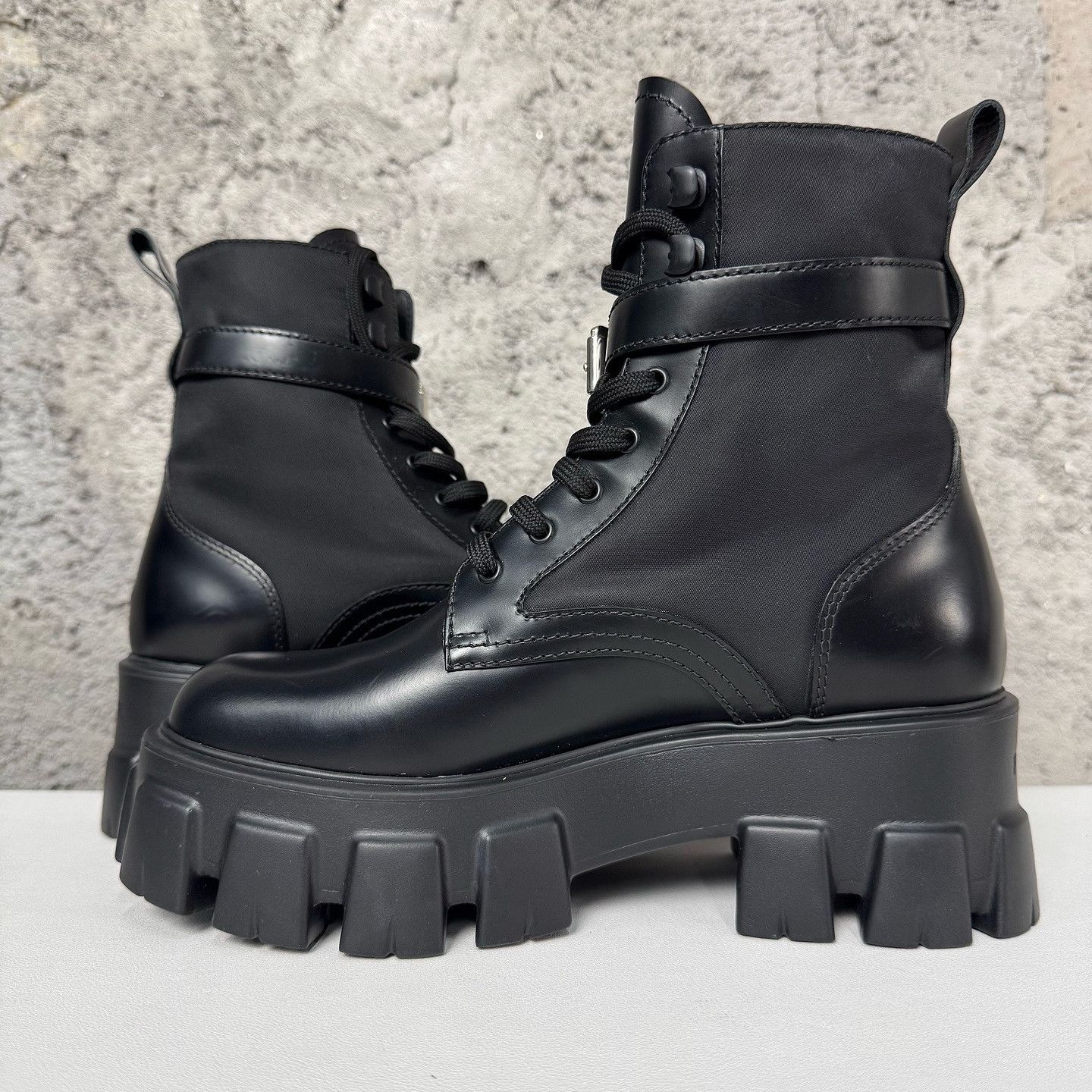 Prada Prada Monolith Re-Nylon Combat Boots Size 37 Size US 7 / IT 37 - 9 Thumbnail
