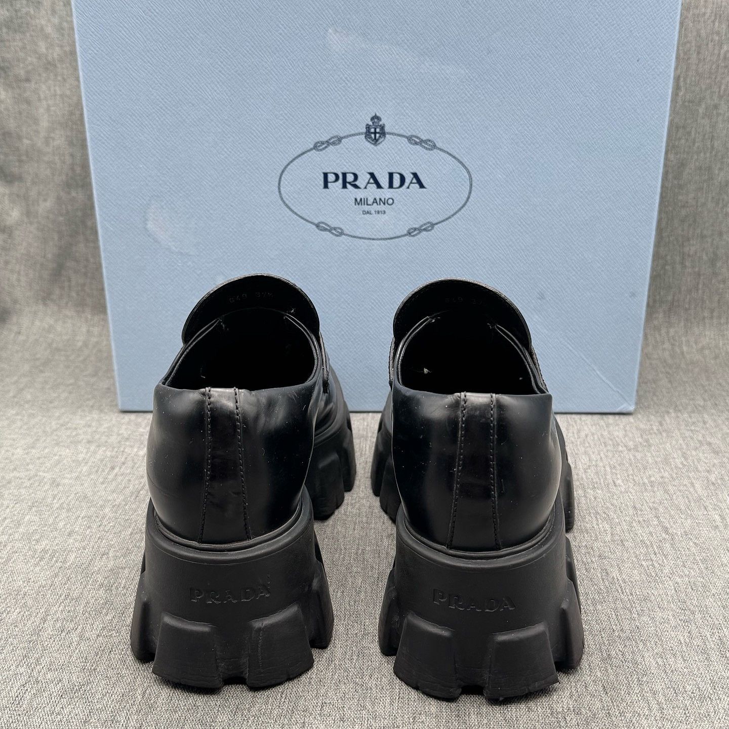 Prada Prada Monolith Leather Loafers Size 37.5 Size US 7.5 / IT 37.5 - 3 Thumbnail