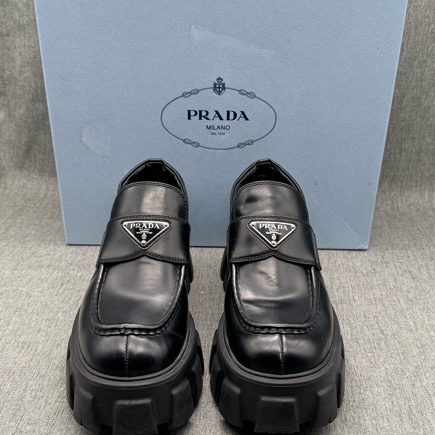 Prada Prada Monolith Leather Loafers Size 37.5 Size US 7.5 / IT 37.5 - 2 Thumbnail