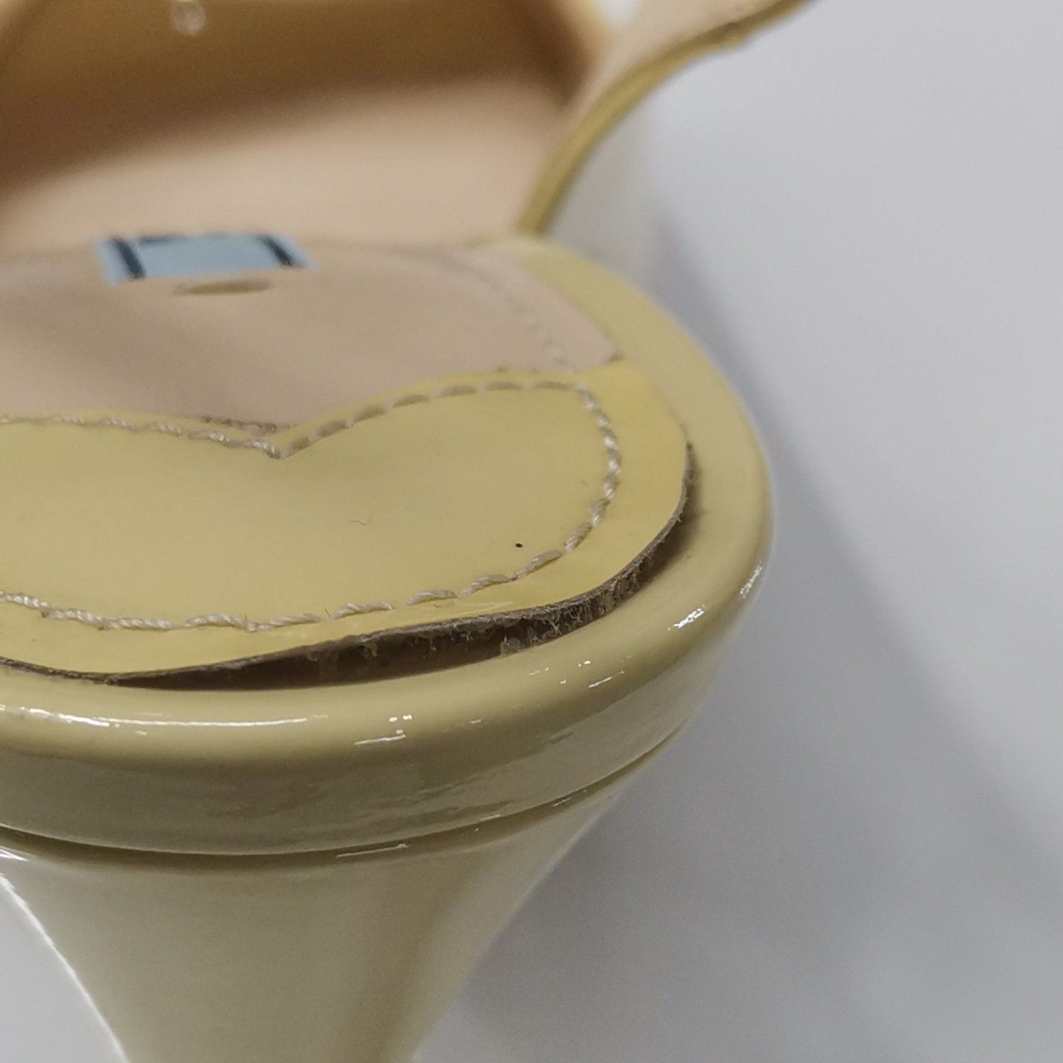Prada Prada Yellow Patent Leather Slingback Heels Size 36.5 Size US 6.5 / IT 36.5 - 11 Thumbnail