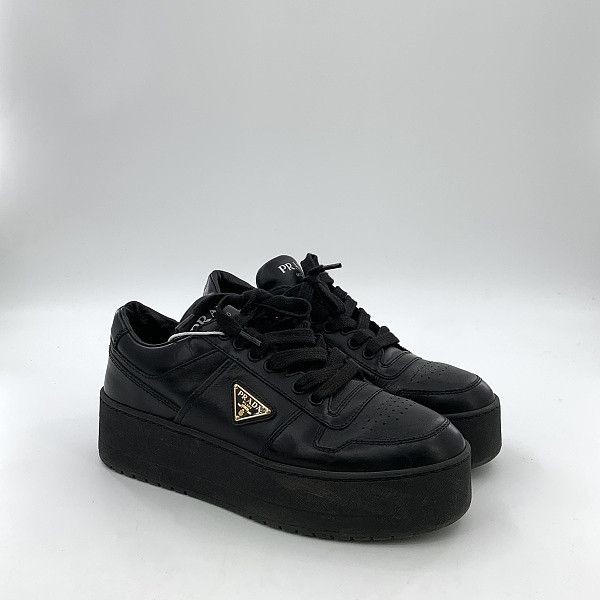 Prada Prada Downtown Bold Leather Platform Sneakers Size 37.5 Size US 7.5 / IT 37.5 - 6 Thumbnail