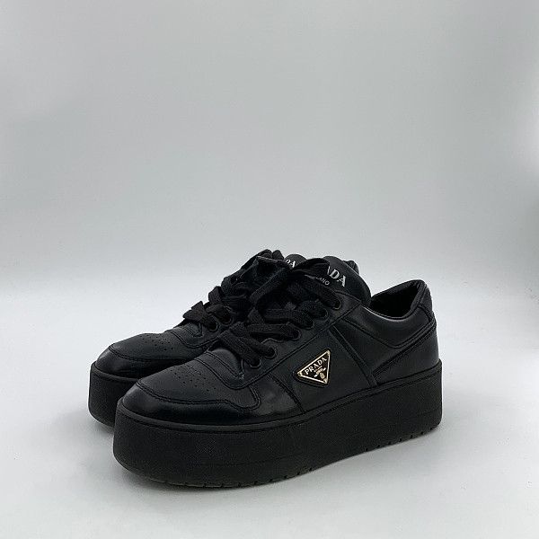 Prada Prada Downtown Bold Leather Platform Sneakers Size 37.5 Size US 7.5 / IT 37.5 - 8 Thumbnail