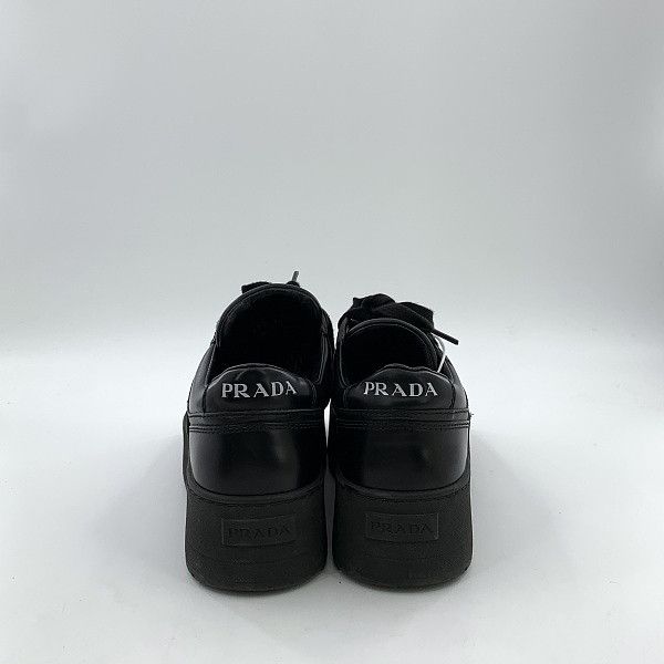Prada Prada Downtown Bold Leather Platform Sneakers Size 37.5 Size US 7.5 / IT 37.5 - 3 Thumbnail