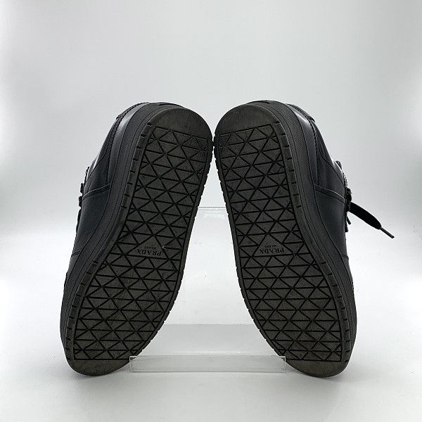 Prada Prada Downtown Bold Leather Platform Sneakers Size 37.5 Size US 7.5 / IT 37.5 - 4 Thumbnail