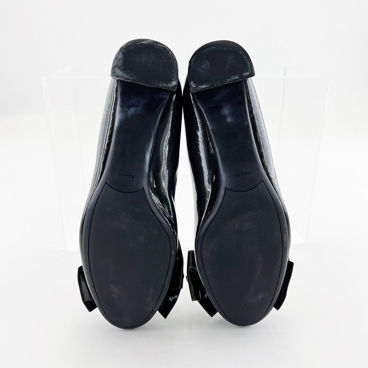 Prada Prada Patent Bow Block Heel Pumps Size 37.5 Size US 7.5 / IT 37.5 - 4 Thumbnail