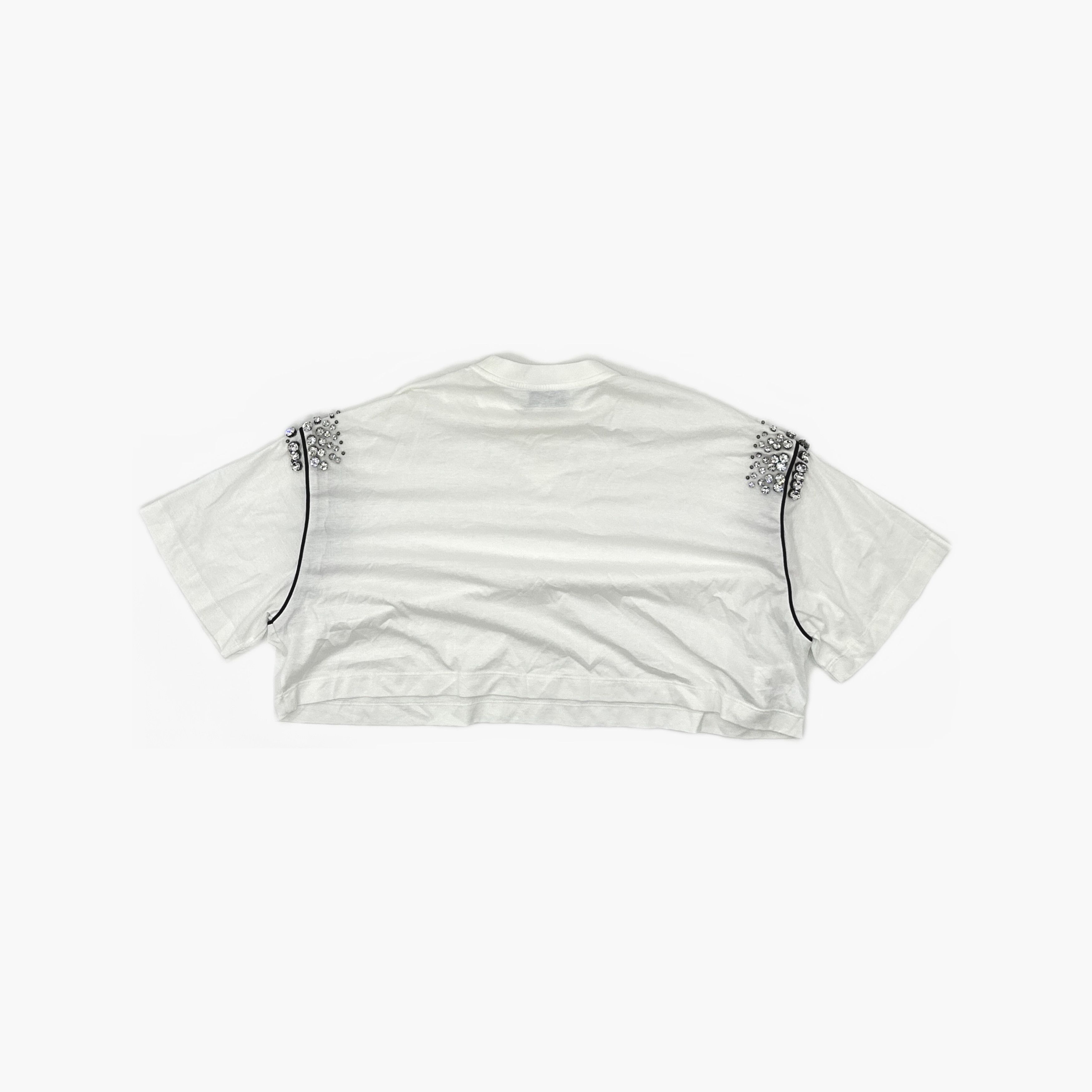 Prada Prada Crystal Embellished T-Shirt Size XS Size XS / US 0-2 / IT 36-38 - 2 Thumbnail